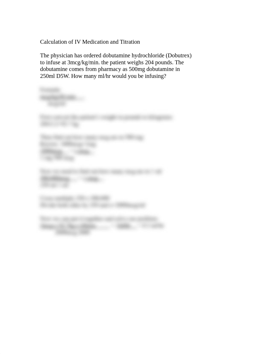 Calculation of IV Medication and Titration_dy17l3cbrop_page1