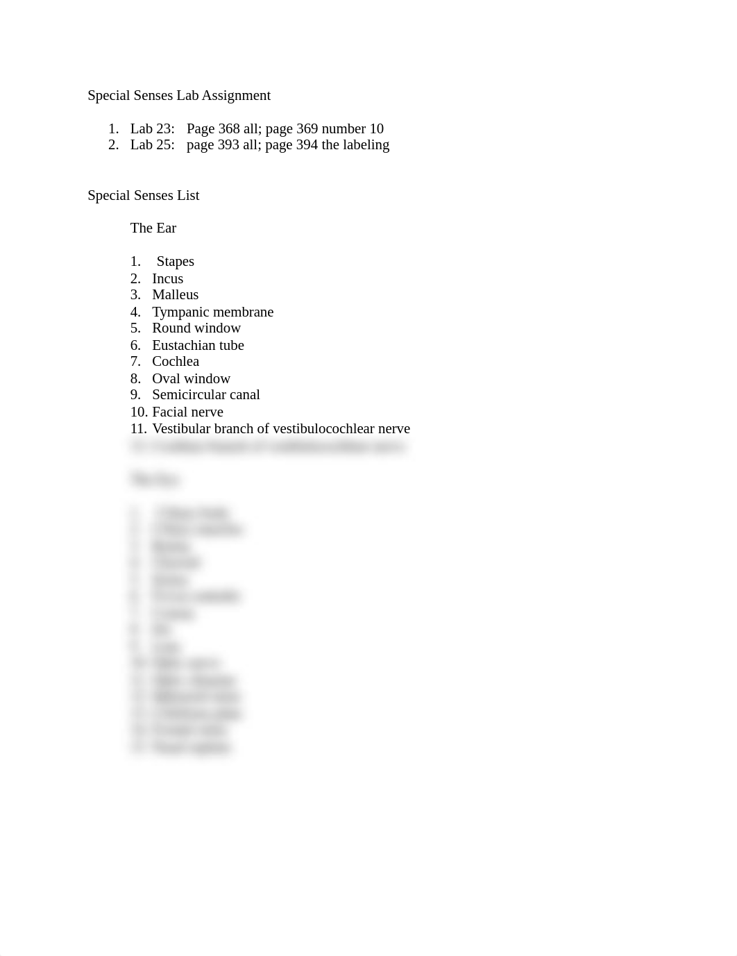 Special Senses List and Assignment_dy19aouzdkr_page1