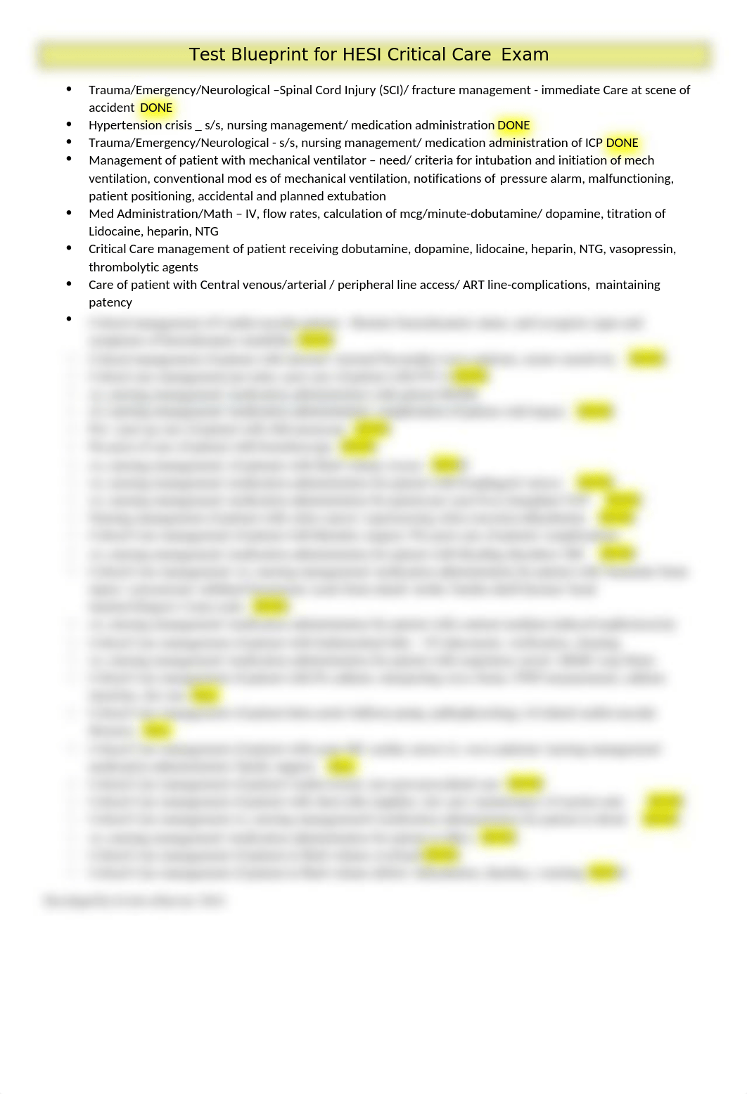 Critical Care Level Exam Blue Print (3) (1).docx_dy1bhuaxt3w_page1