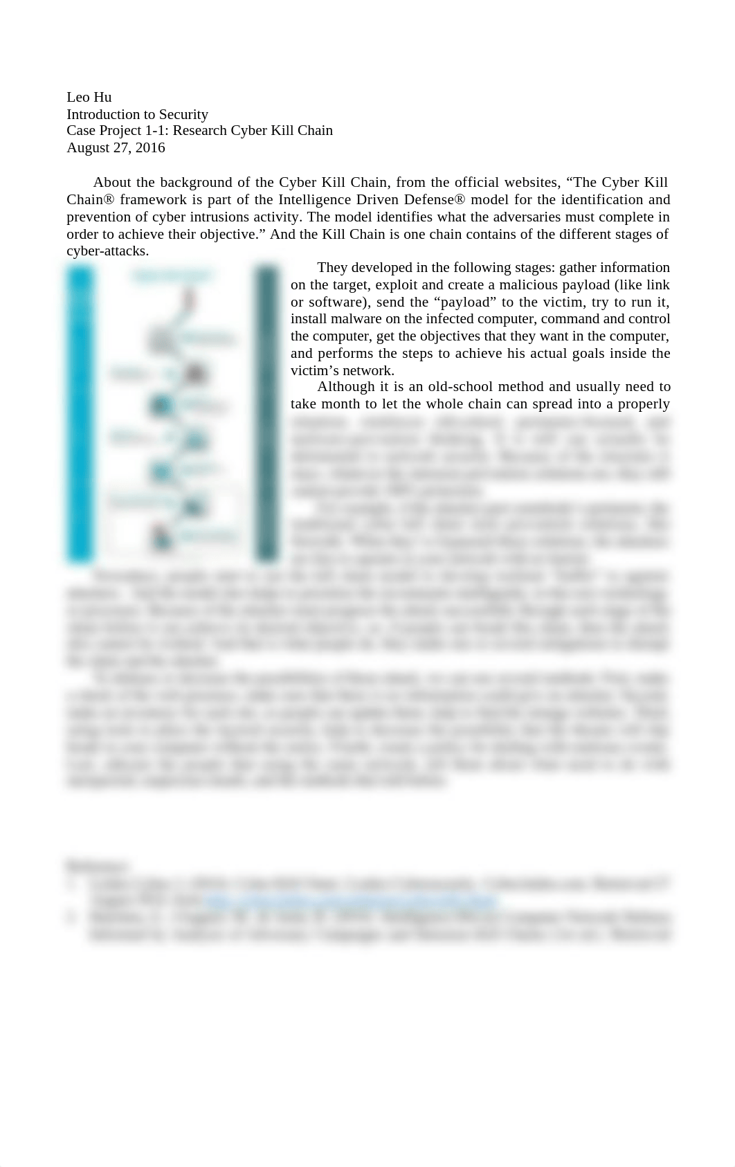 Case Project 1-1 Research Cyber Kill Chain -Leo Hu_dy1eqm1go9b_page1