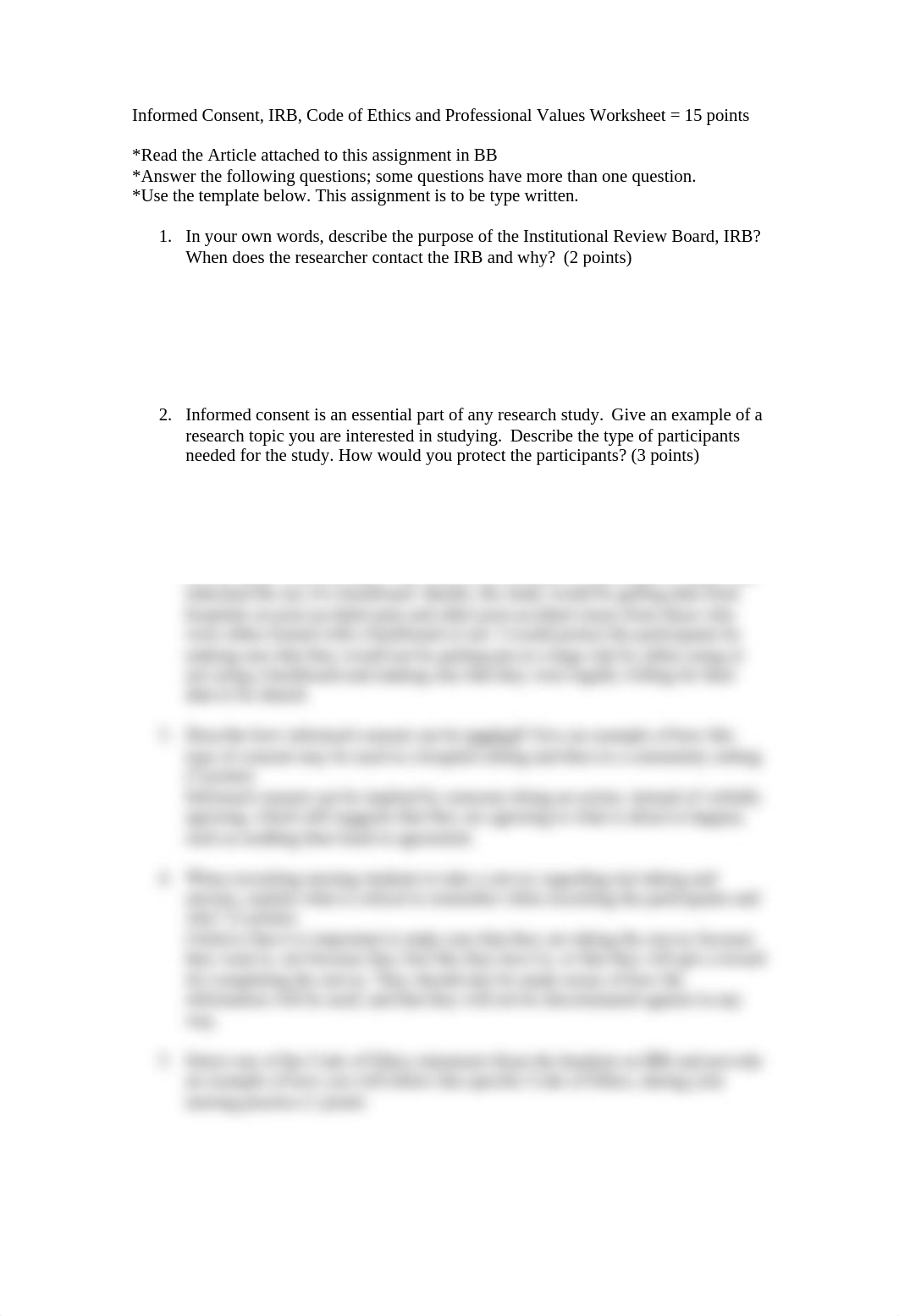 Informed Consent, IRB, Code of Ethics and Professional Values Worksheet(2).docx_dy1rpc0aosy_page1