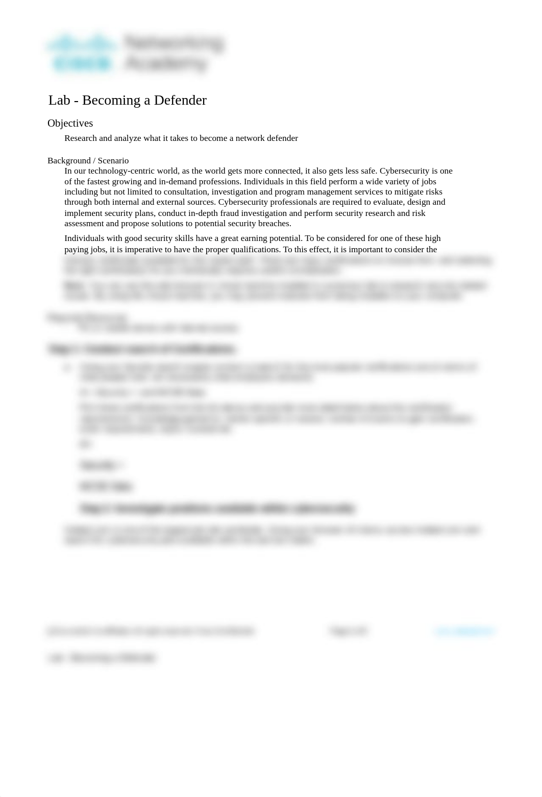 1.2.2.5 Lab - Becoming a Defender.docx_dy1zy9syk0u_page1