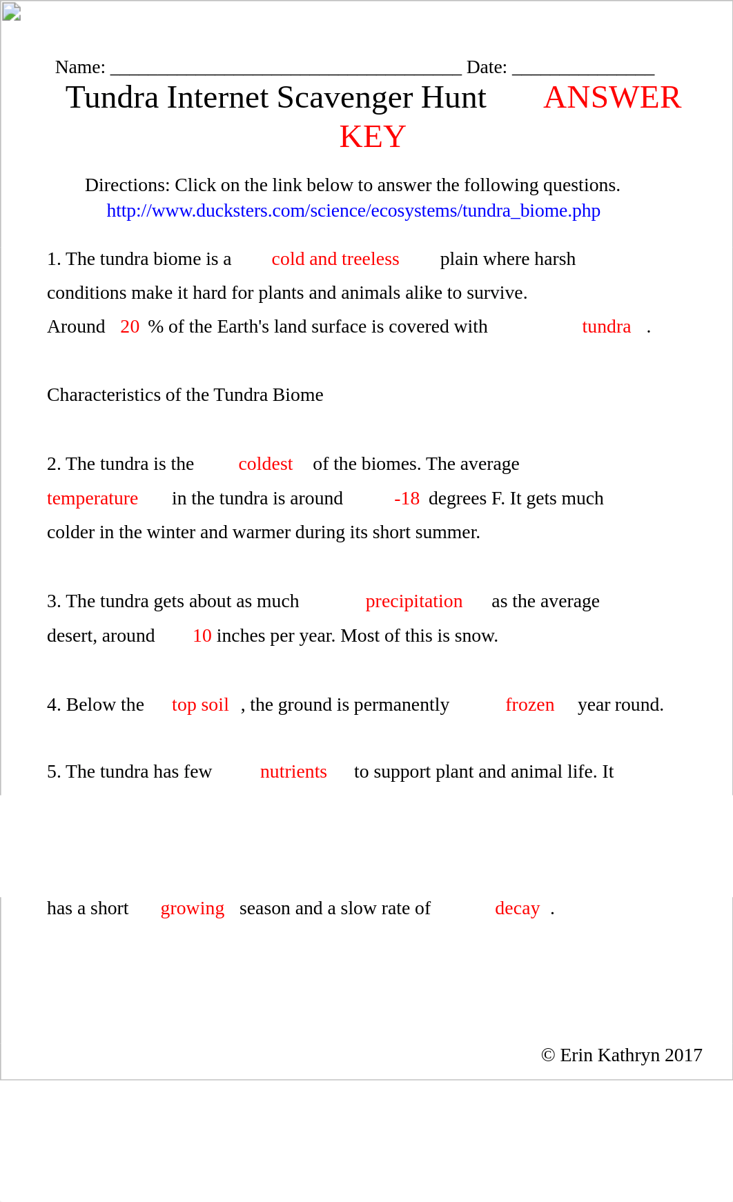 Tundra ISH Answer Key.pdf_dy33ftwtxg8_page1