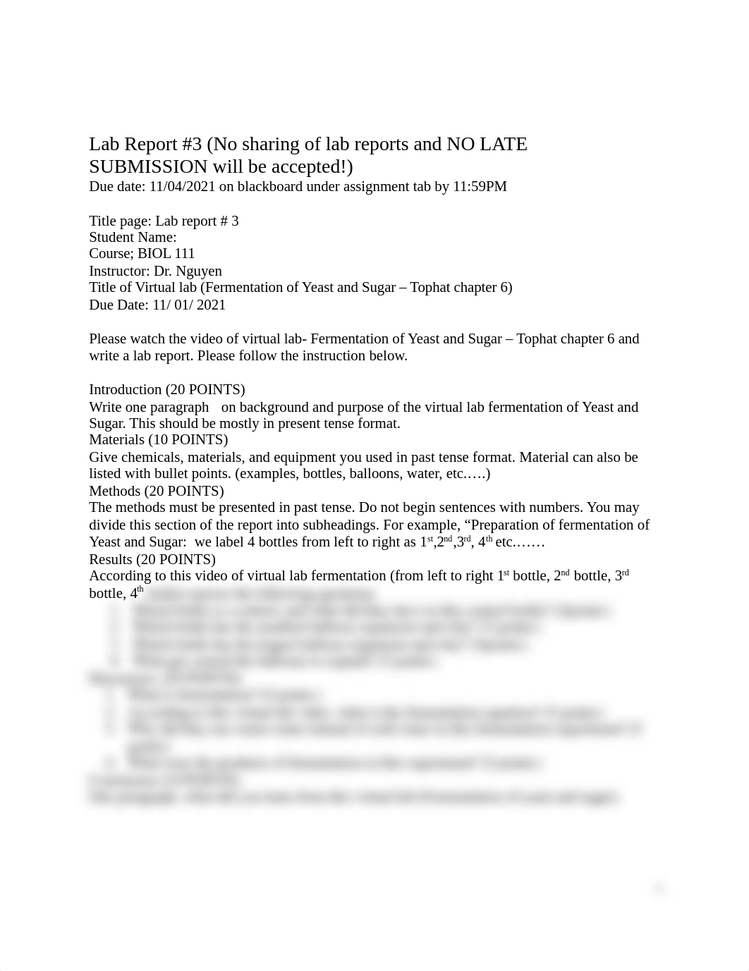 Fall 2021 Lab Report 3 from  Chapter 6  tophat  Fermentation of yeast and sugar (3).doc_dy38vpby980_page1