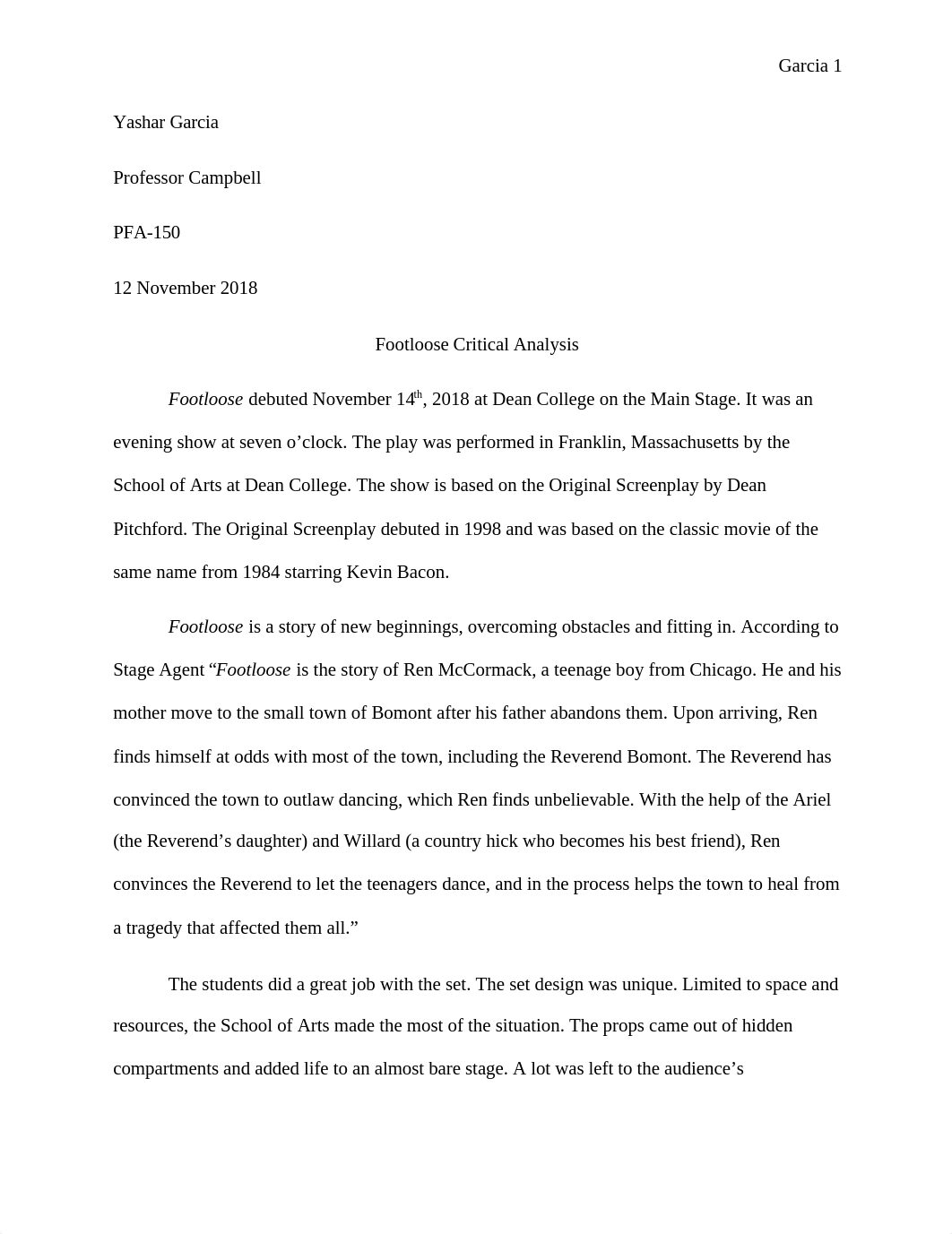 Footloose Critical Analysis .docx_dy3tfa9319h_page1