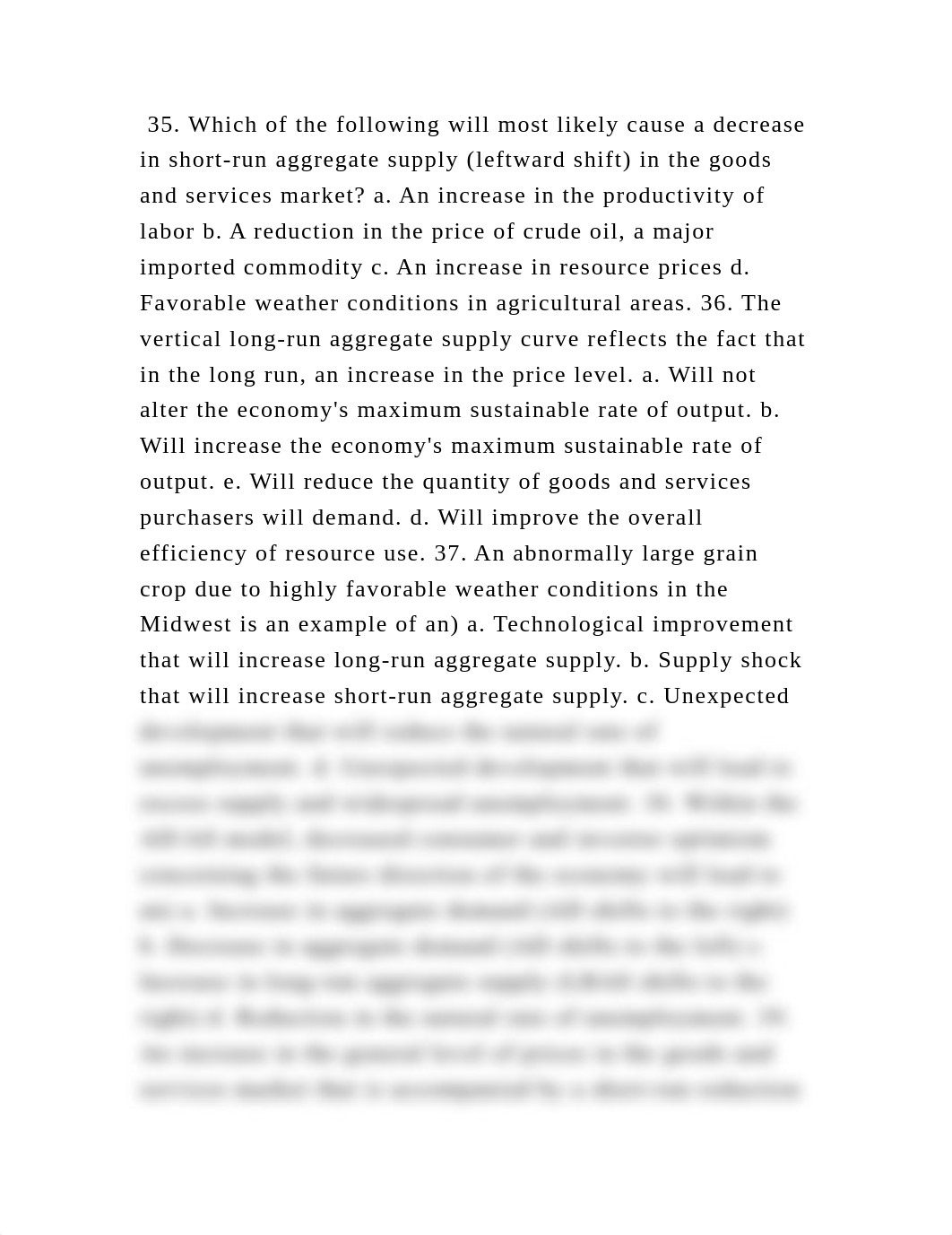 35. Which of the following will most likely cause a decrease in short.docx_dy46ht9ri7u_page2