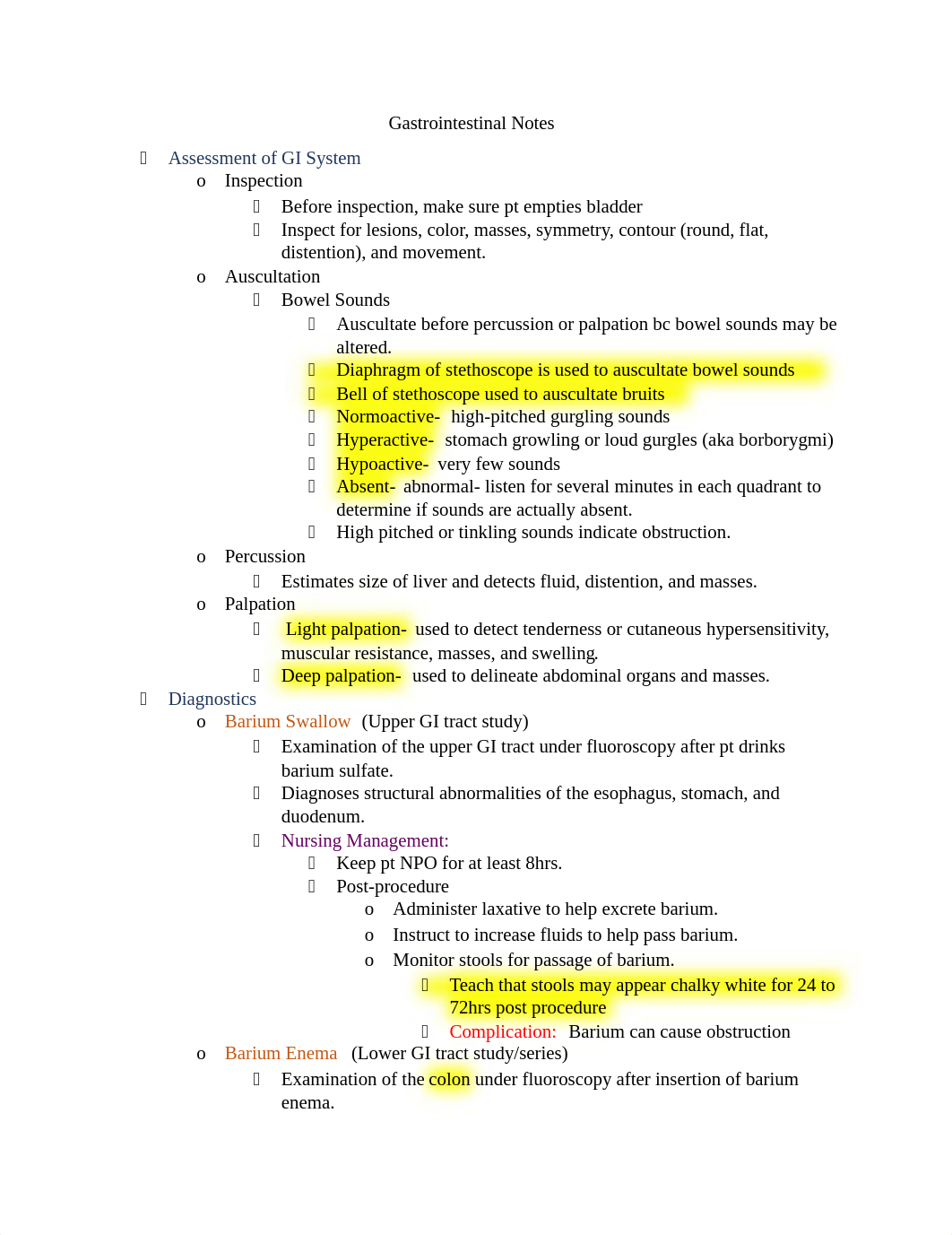 Gastrointestinal Notes Exam 4.docx_dy46itvl0cj_page1