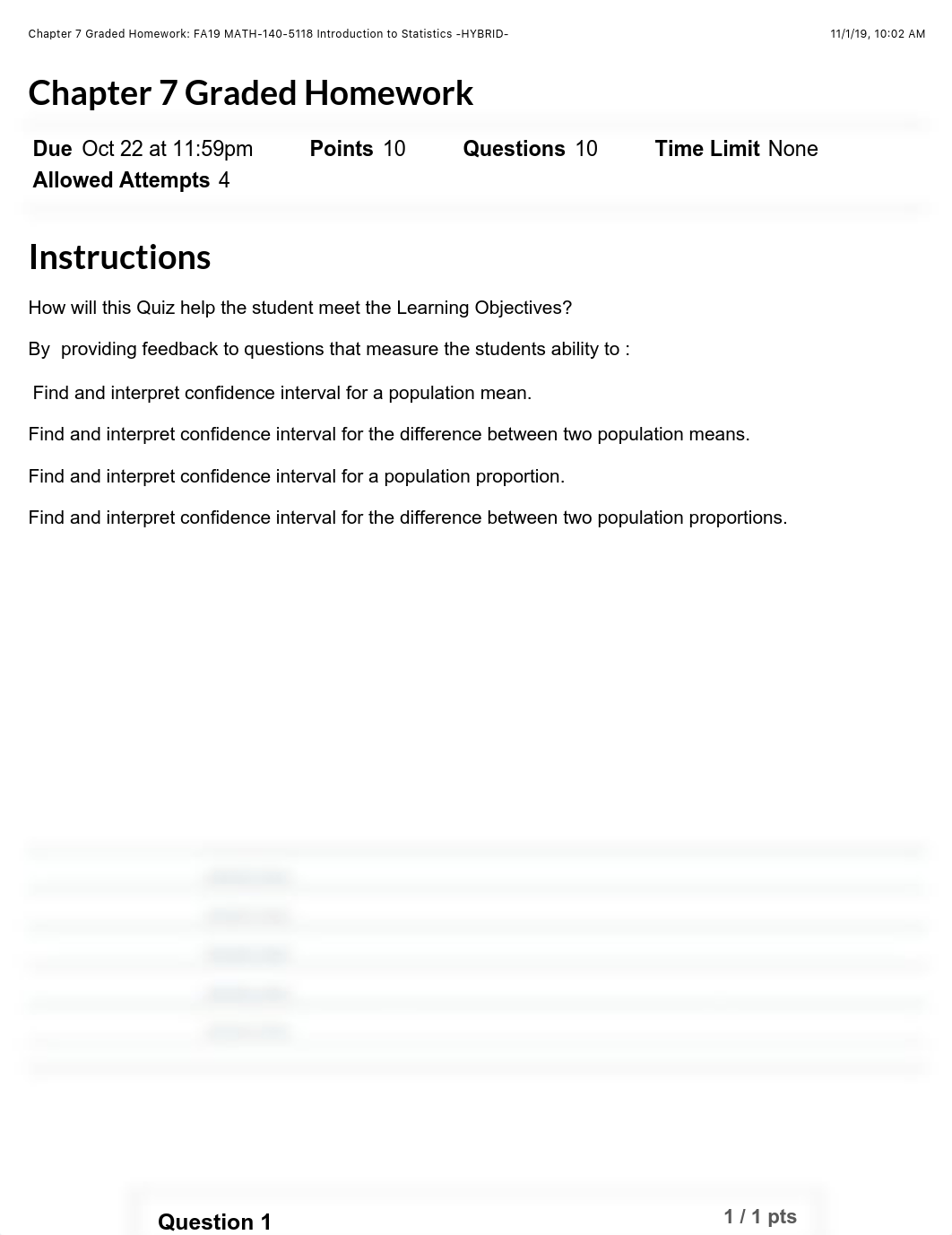 Chapter 7 Graded Homework: FA19 MATH-140-5118 Introduction to Statistics -HYBRID-.pdf_dy4fgftsw6t_page1