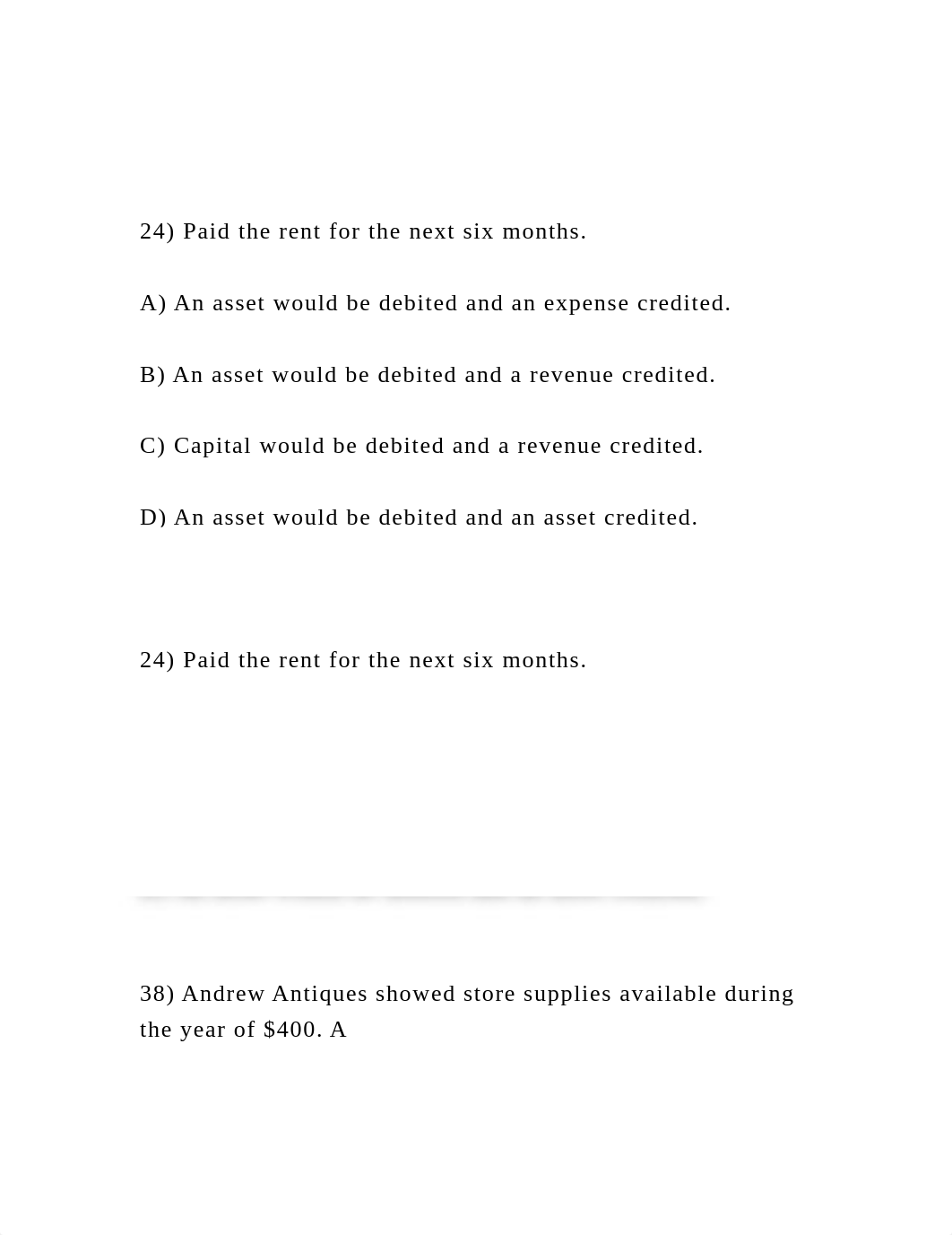 24) Paid the rent for the next six months. A) An asset would.docx_dy4o1k5kkkf_page2