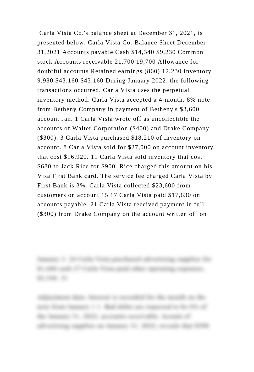 Carla Vista Co.s balance sheet at December 31, 2021, is presented be.docx_dy4x4a7nw1e_page2
