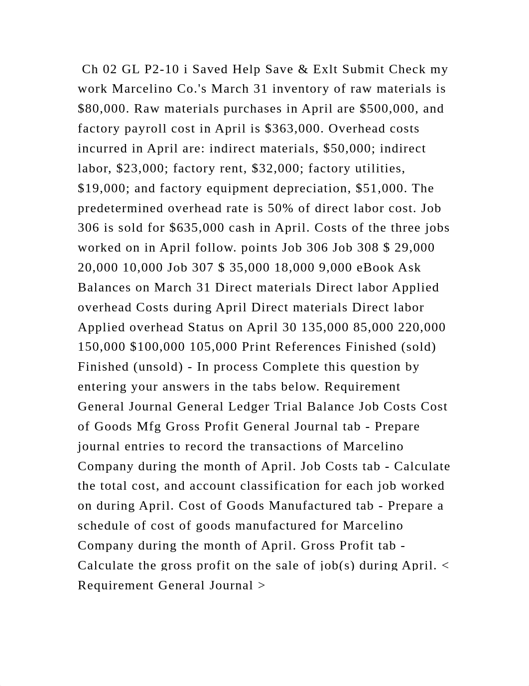 Ch 02 GL P2-10 i Saved Help Save & Exlt Submit Check my work Marcelin.docx_dy5kixyvuiy_page2