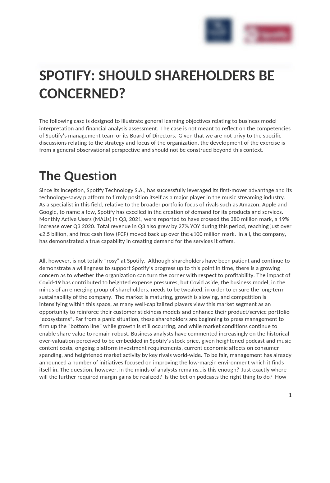 Spotify - Should Shareholders Be Concerned - W2022.docx_dy5xic27y50_page1