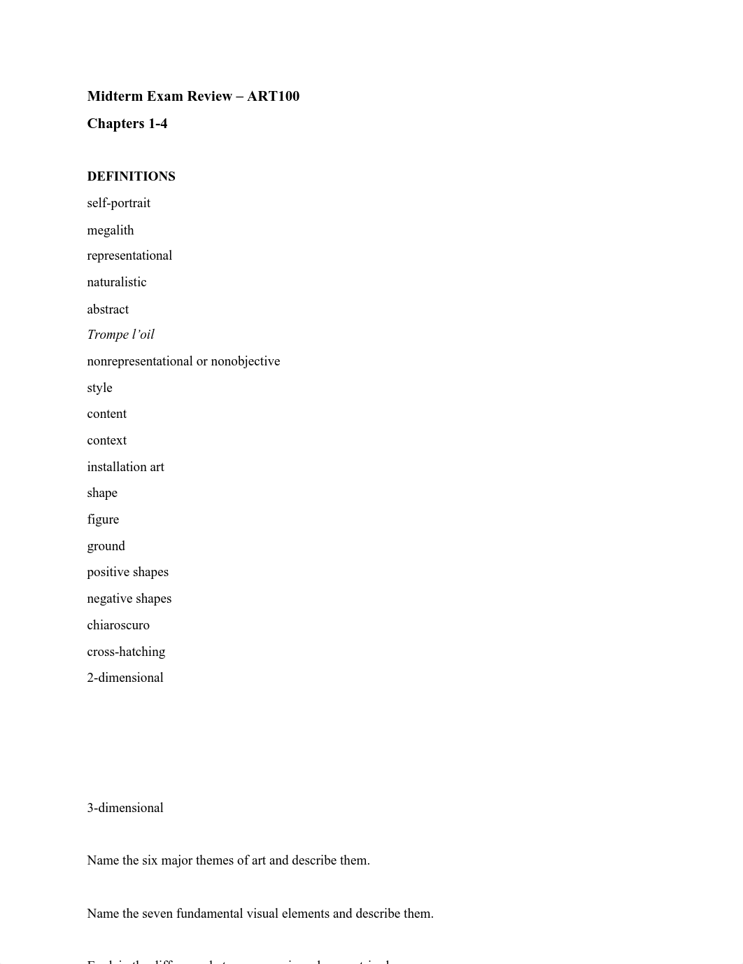 ART100 - Midterm Exam #1 Review.pdf_dy60aq1gvbg_page1