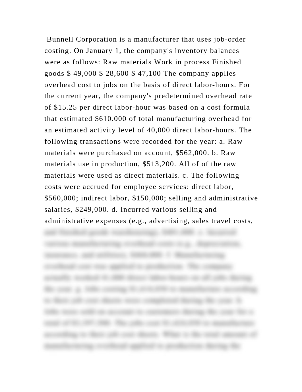 Bunnell Corporation is a manufacturer that uses job-order costing. On.docx_dy64dqs1zp6_page2