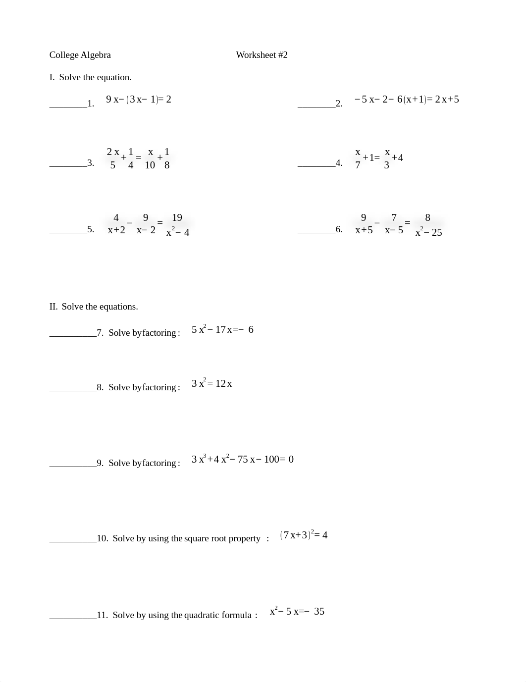 College Algebra Worksheet 2 (new)_dy66a4v2mn5_page1