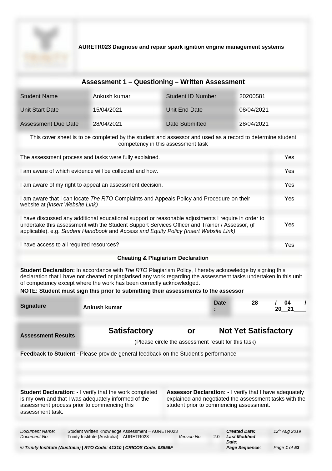 AURETR023_Assessment 1 Written Knowledge Questions_V2 (3)_a0b3f598b25b90d59c6969b87e57a13b.docx_dy66mx64wyh_page1