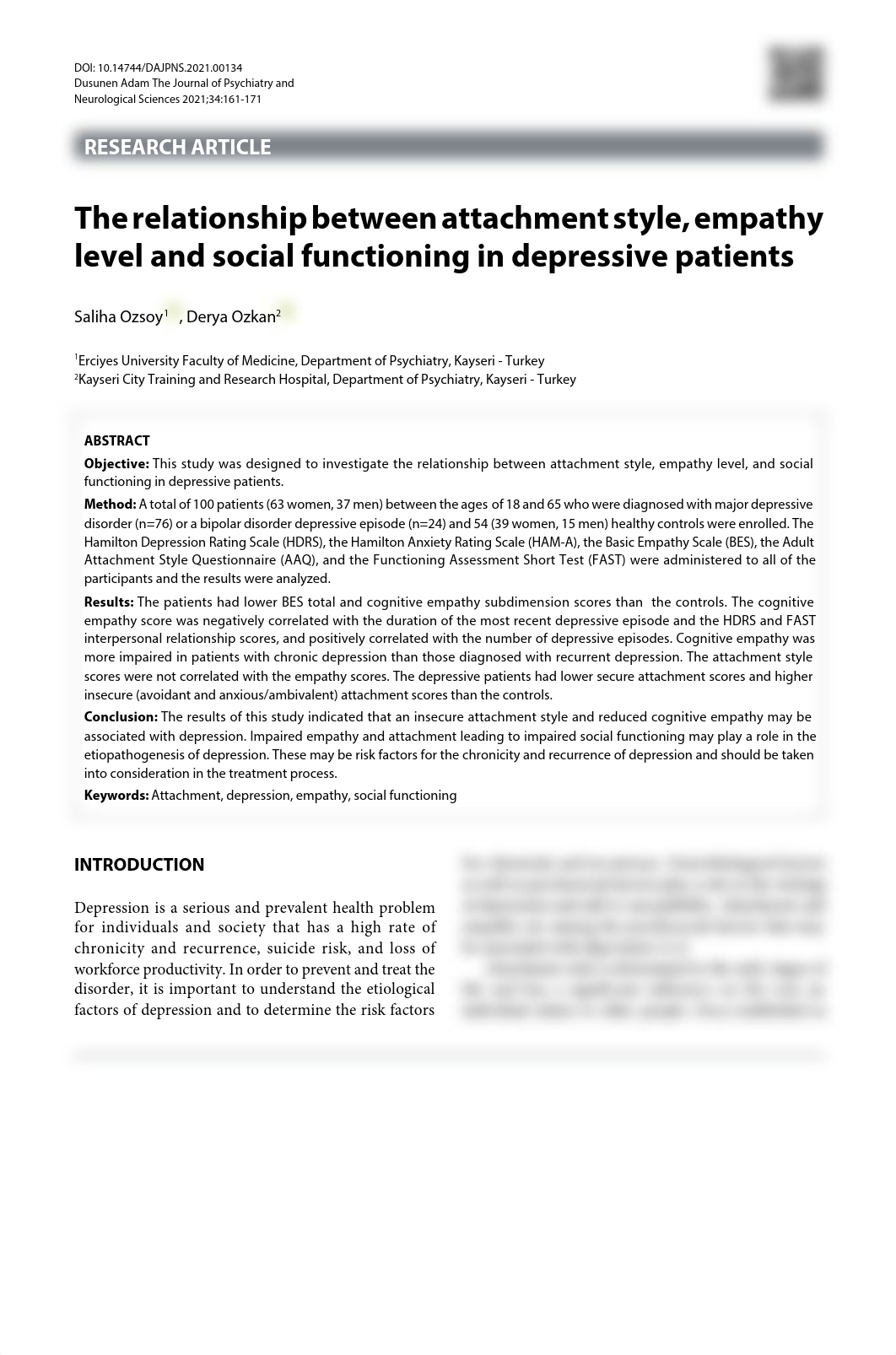 The relationship between attachment style empathy level and social functioning in depressive patient_dy68gk4wumm_page1