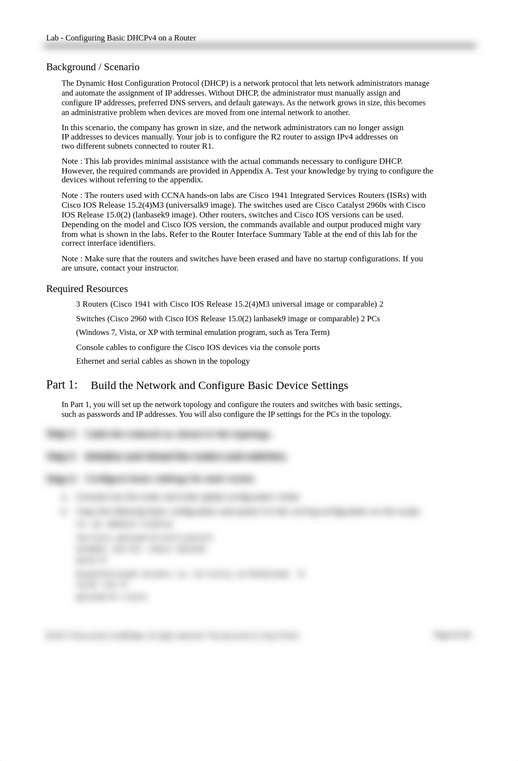 8.1.2.4 Lab - Configuring Basic DHCPv4 on a Router - Amyan Noah.doc_dy6effagi49_page2