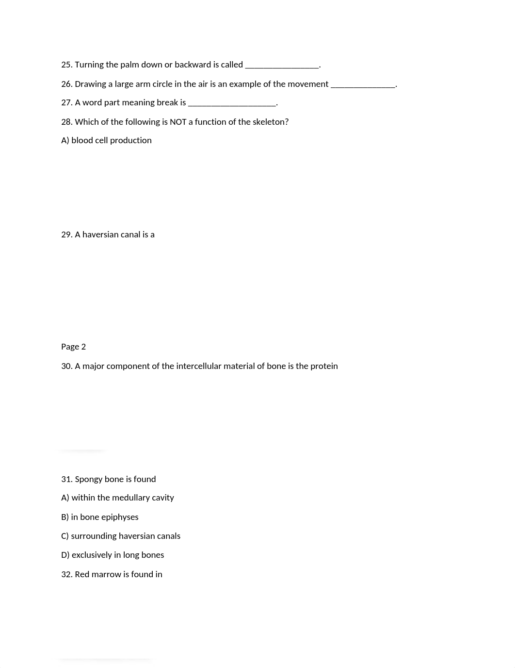 Test Bank for Memmler's Structure and Function of the Human Body, 10th ed by Taylor - Cohen Chapter_dy6icdwocvx_page2