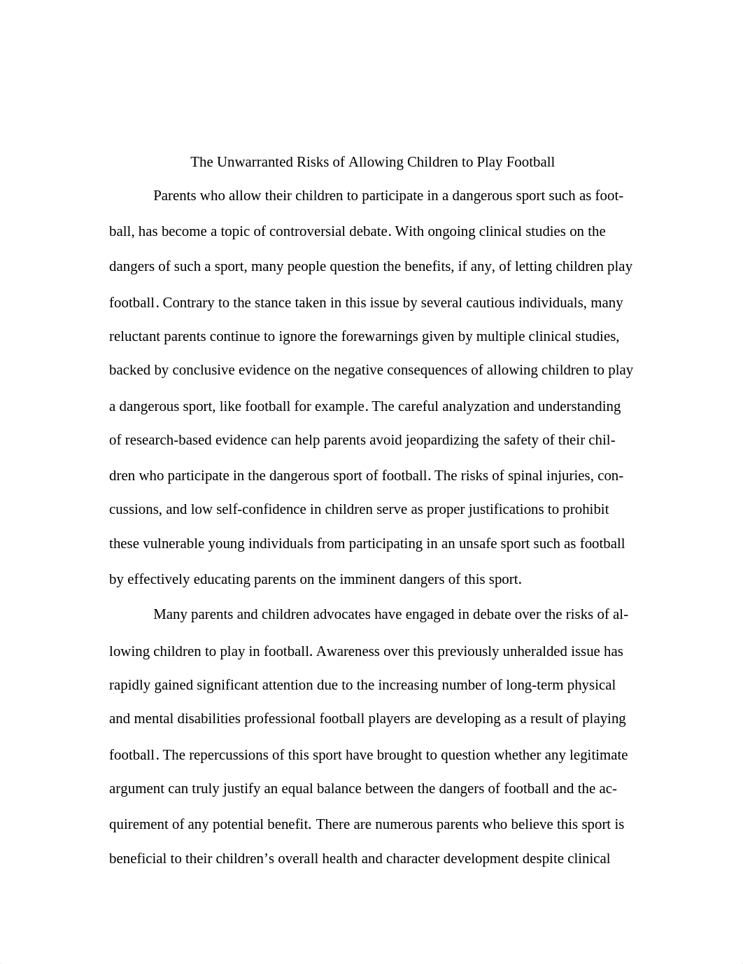 The Unwaranted Risks of Allowing Children to Play Football.docx_dy6qfg59fbf_page1