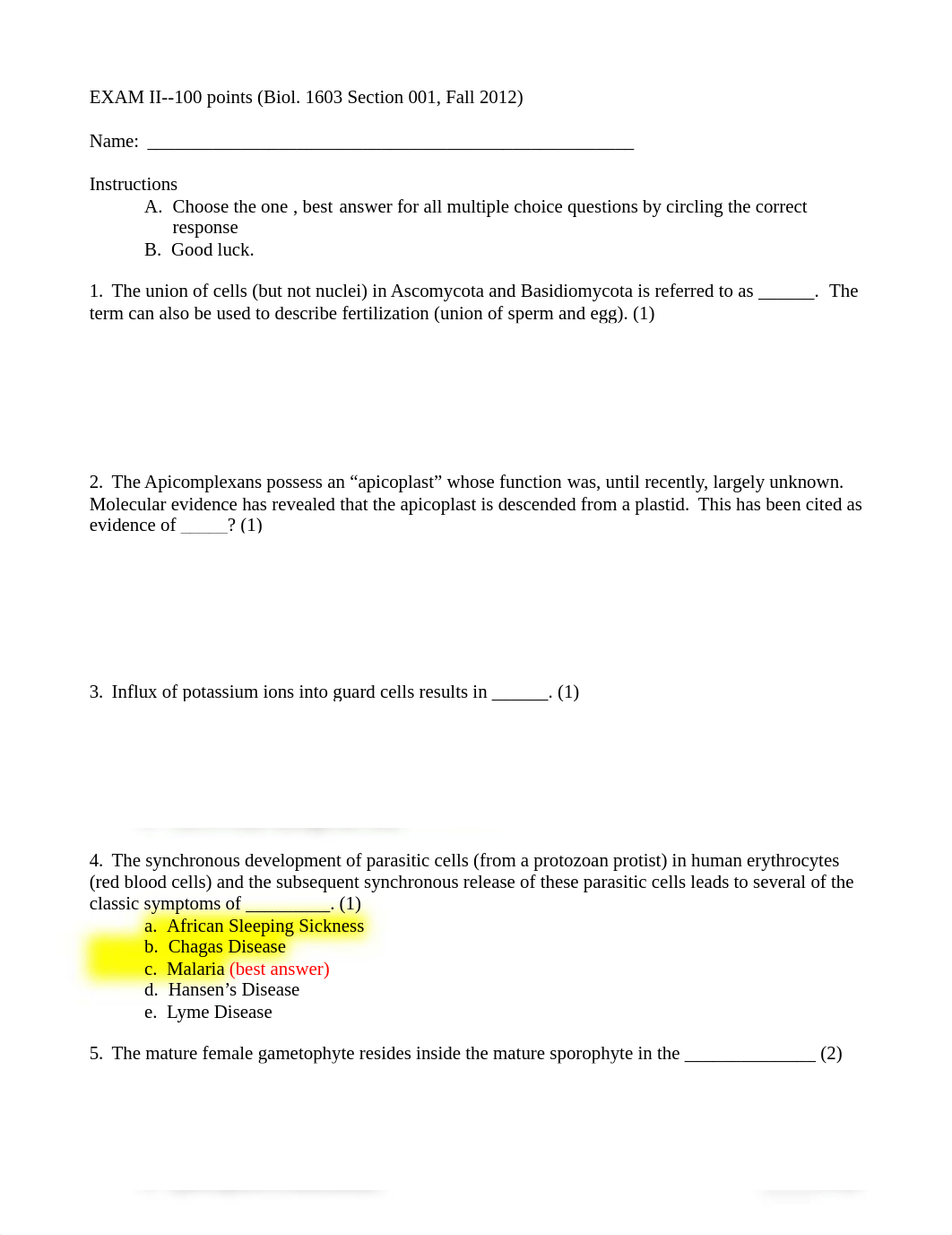 BIO1603EXAM2FA12v2answers_dy6t2j34t62_page1