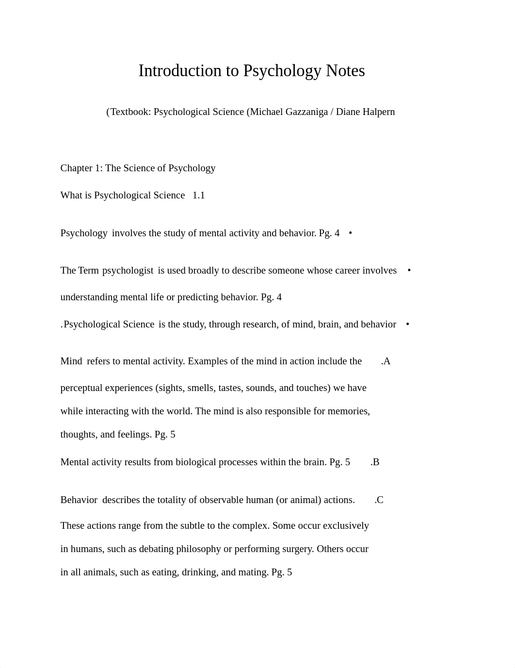 Intro to Psych Week 1 Study Guide .docx_dy7jxaaz1lv_page1