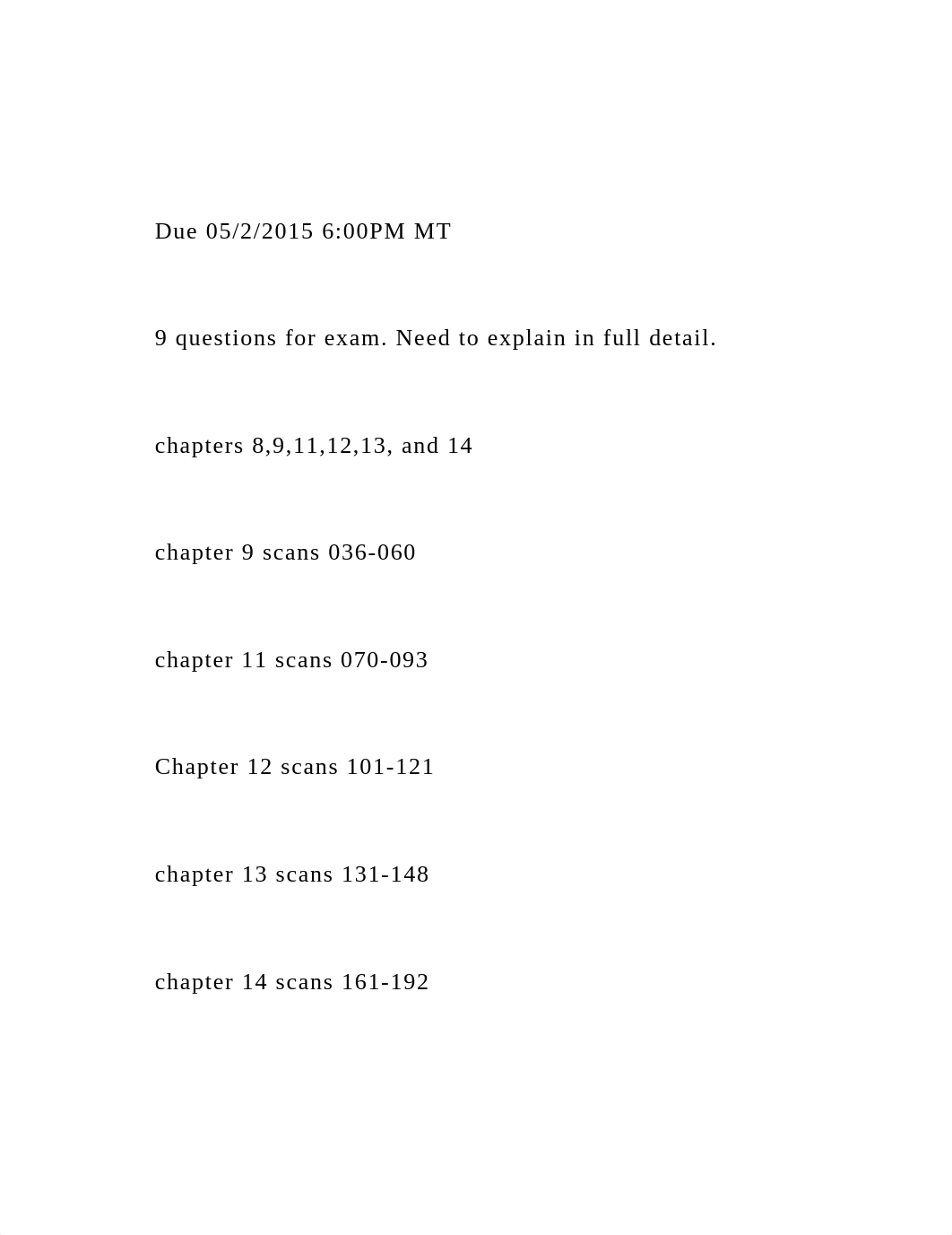 Due 0522015  600PM MT   9 questions for exam. Need to ex.docx_dy7lvf3y0tn_page2