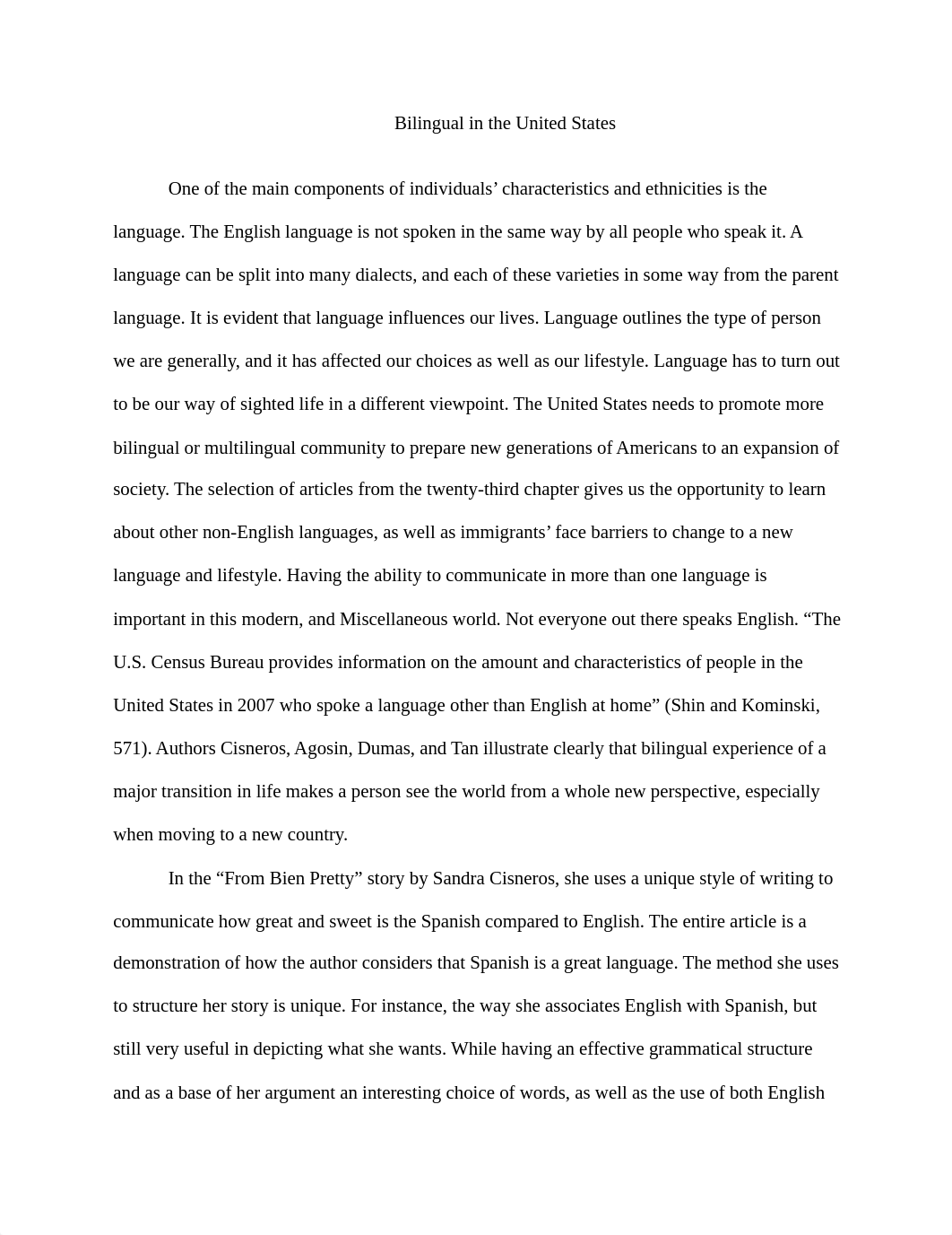 Essay # 2 To be Bilingual in the United States - Copy.docx_dy7n7oeenex_page1