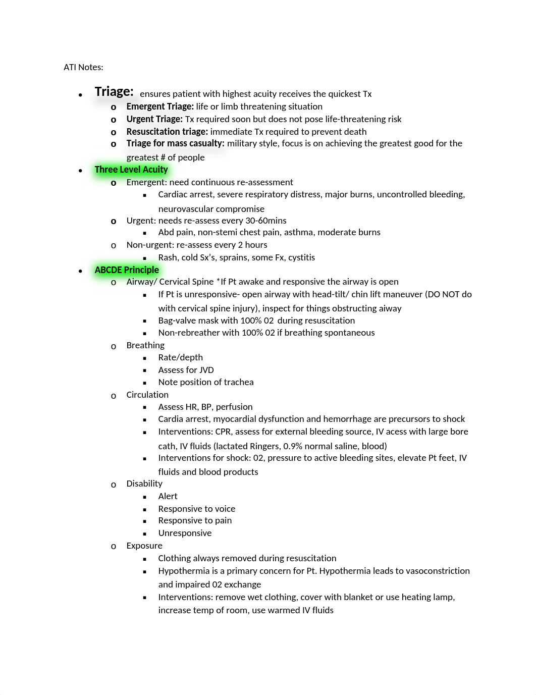 Trauma and Shock Med-surg Notes CW2 (1)_dy7r02n11ax_page1