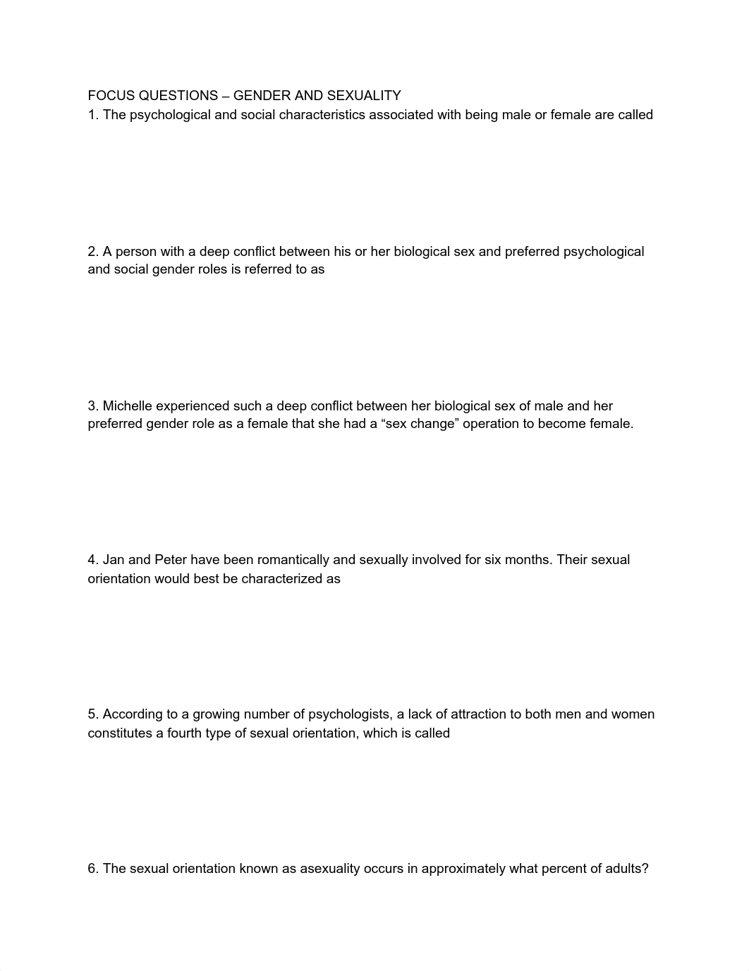 FOCUS QUESTIONS - GENDER AND SEXUALITY.pdf_dy83l70lepf_page1