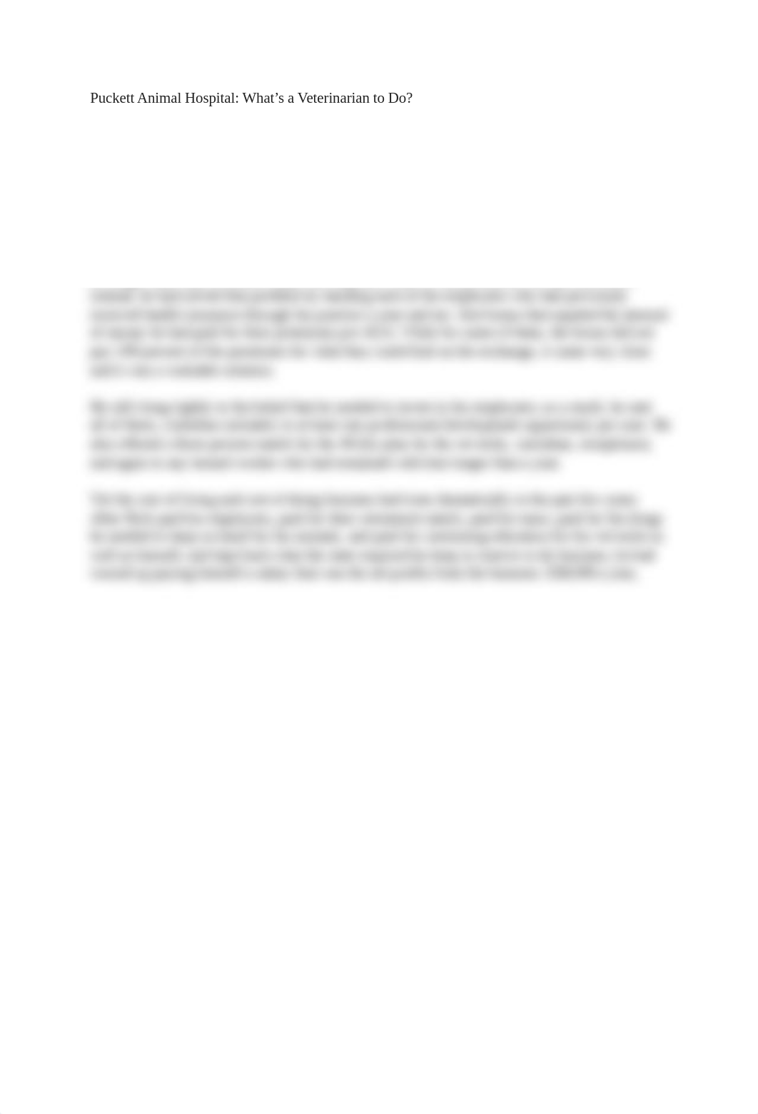 Puckett Animal Hospital case study in audience analysis and communication strategy.docx_dy85w56mhdr_page1