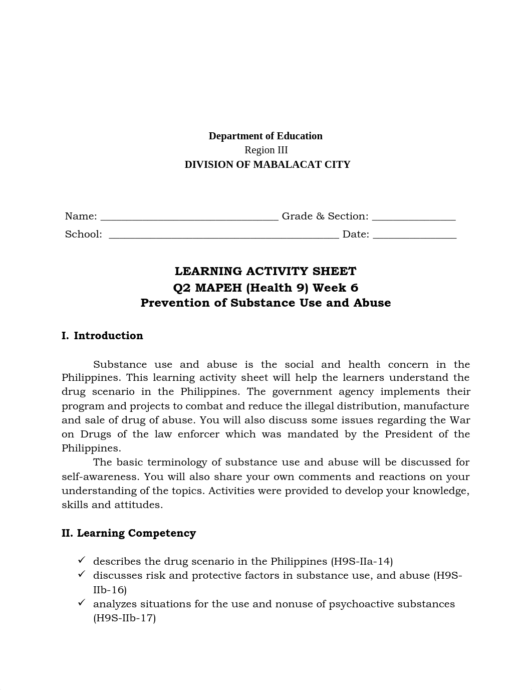 Q2-Health9-Week6-Prevention-of-Substance-Use-and-Abuse.-Evaluated.pdf_dy8biy54wr0_page1