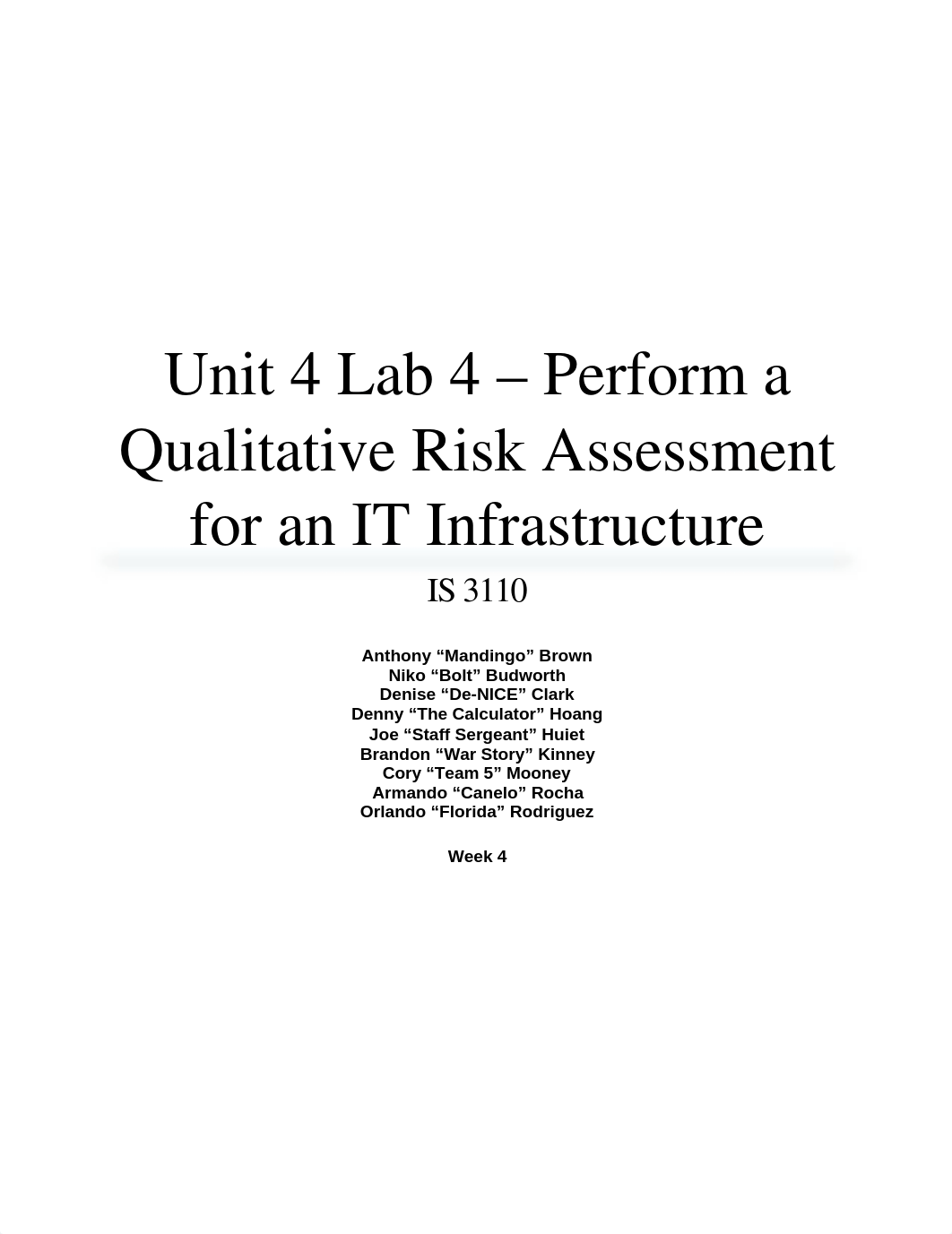 Unit 4 Lab 4 - Perform a Qualitative Risk Assessment for an IT Infrastructure_dy8ful1uowz_page1