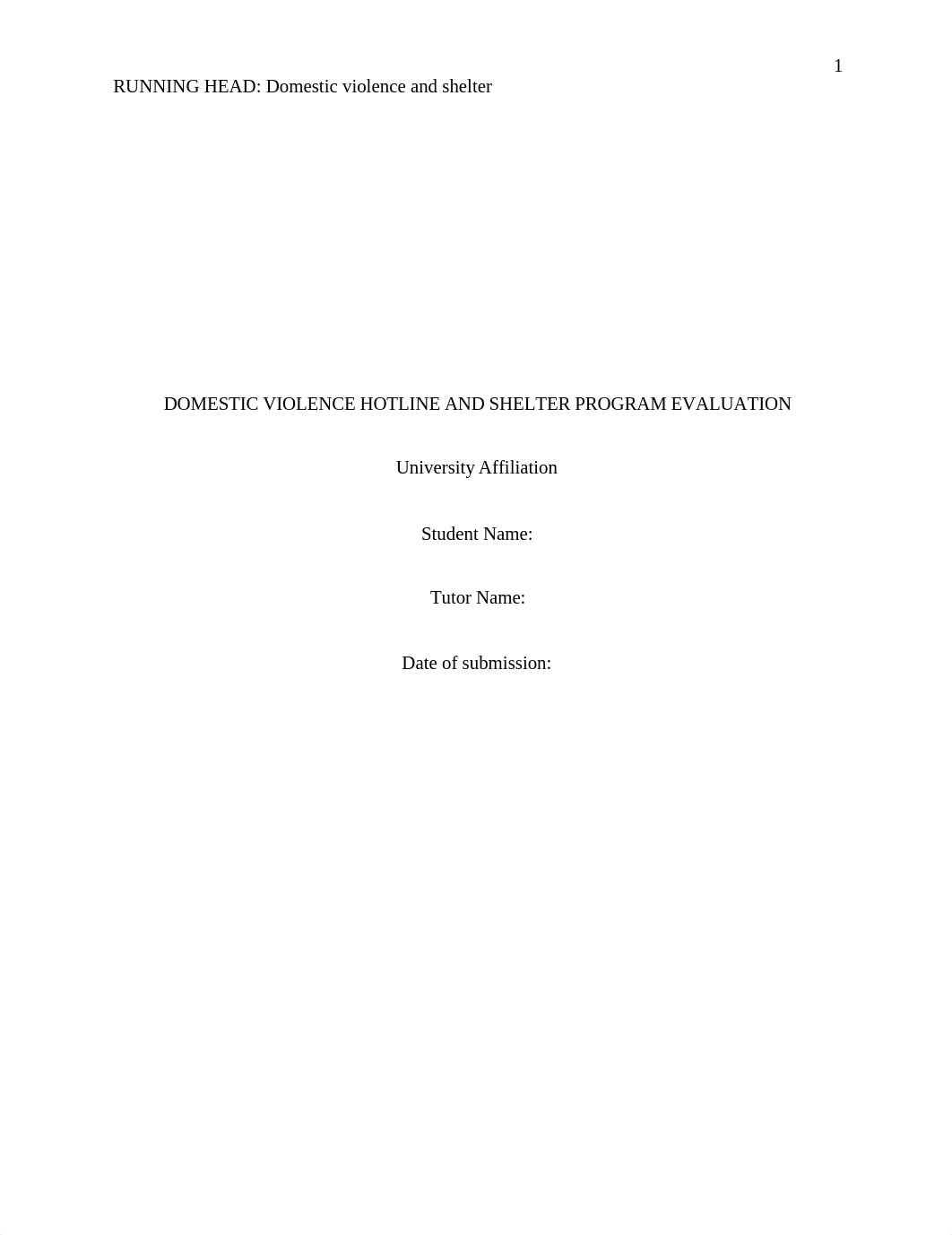 DOMESTIC VIOLENCE AND SHELTER PROGRAM EVALUATION.docx_dy9adh7tfzj_page1