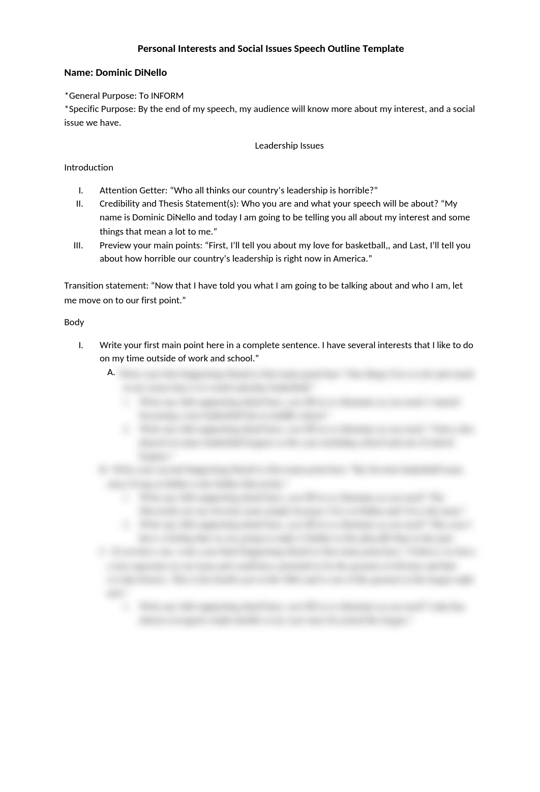 Personal Interests and Social Issues Speech Outline- dominic dinello.docx_dy9hx2nguq4_page1