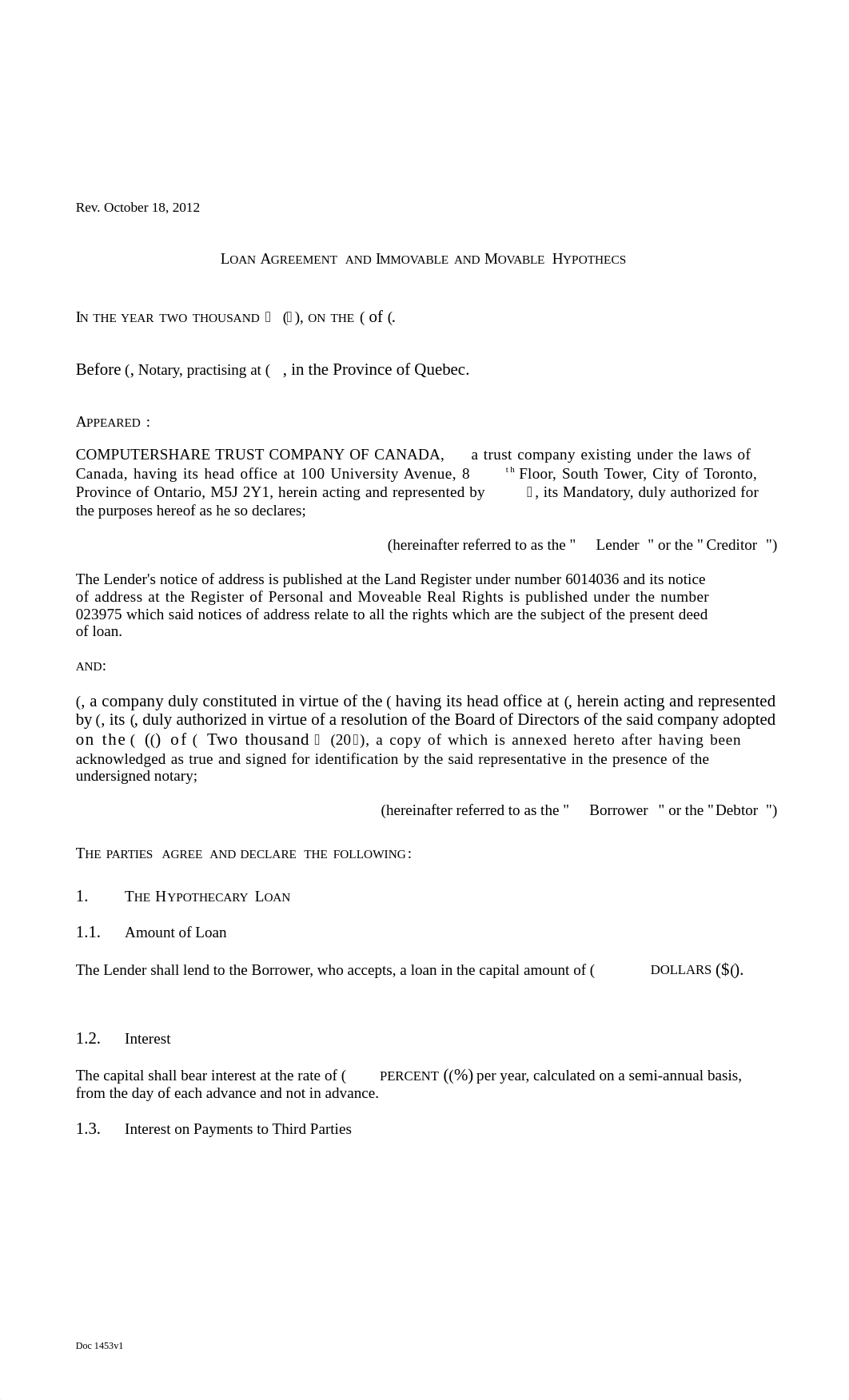 edocsprod--1453-v1-loan_agreement_and_hyothec_-_small_loans-quebec-_computershare_.doc_dy9r4g5qf4m_page1