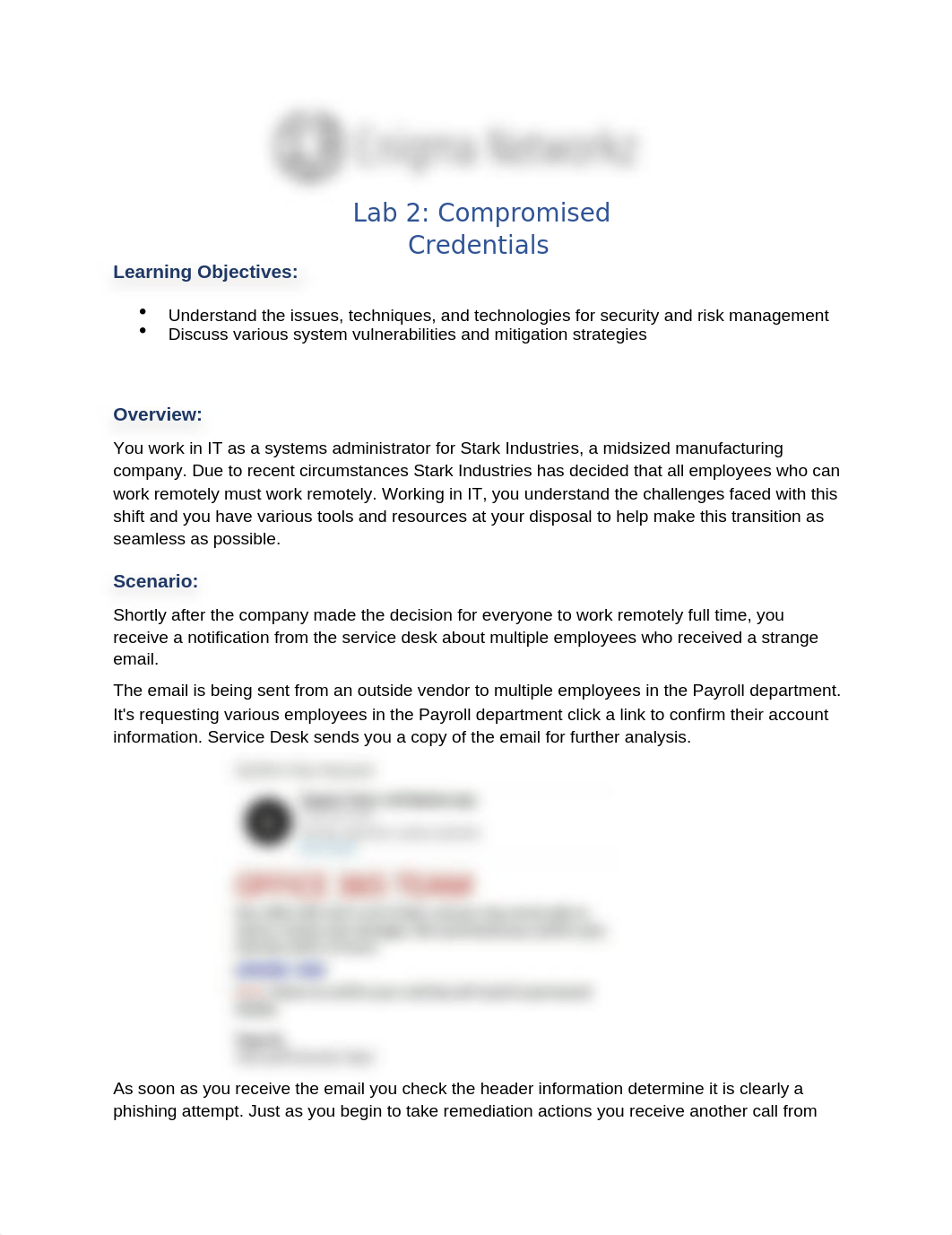 IST 456 - Lab 2 - Compromised Credentials.docx_dy9vjuml0qr_page1