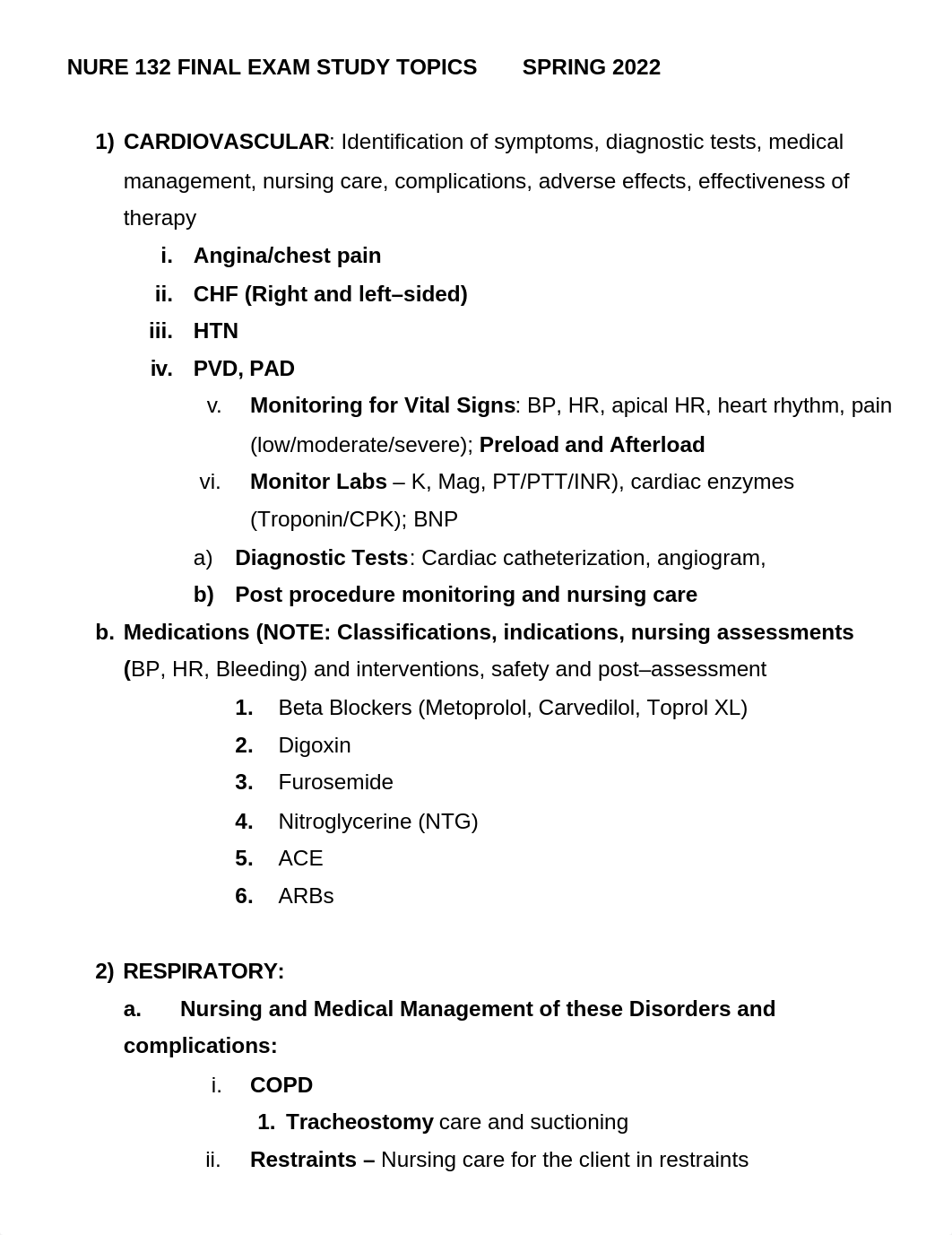 NURE 132 FINAL EXAM STUDY TOPICS SP2022.docx_dy9vzc1nhjd_page1