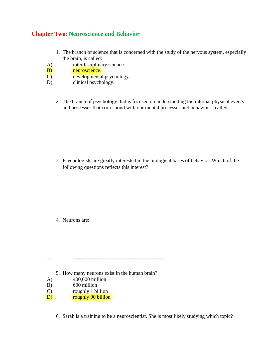 Study Guide - Chapter Two . Neuroscience and Behavior.rtf_dya771pqsde_page1