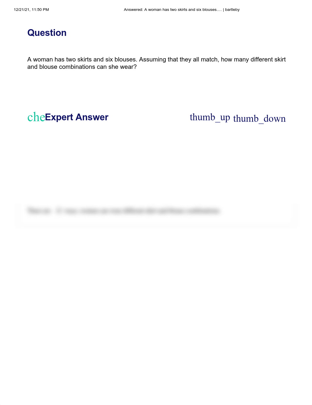 Answered_ A woman has two skirts and six blouses.... _ bartleby.pdf_dyac19qcrtu_page1