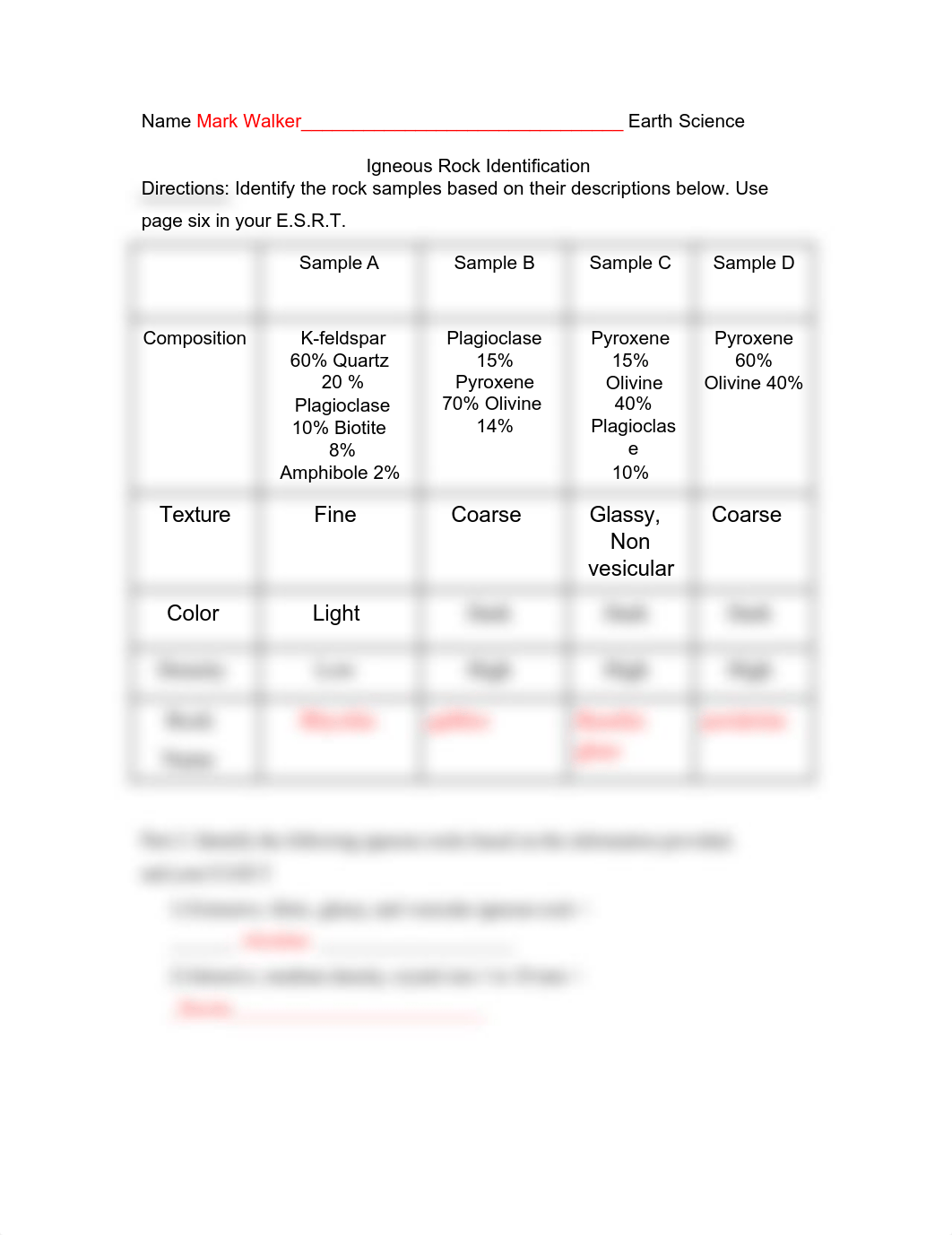 Igneous rock Lab Part 2Mark Walker.pdf_dyawc28b4no_page1