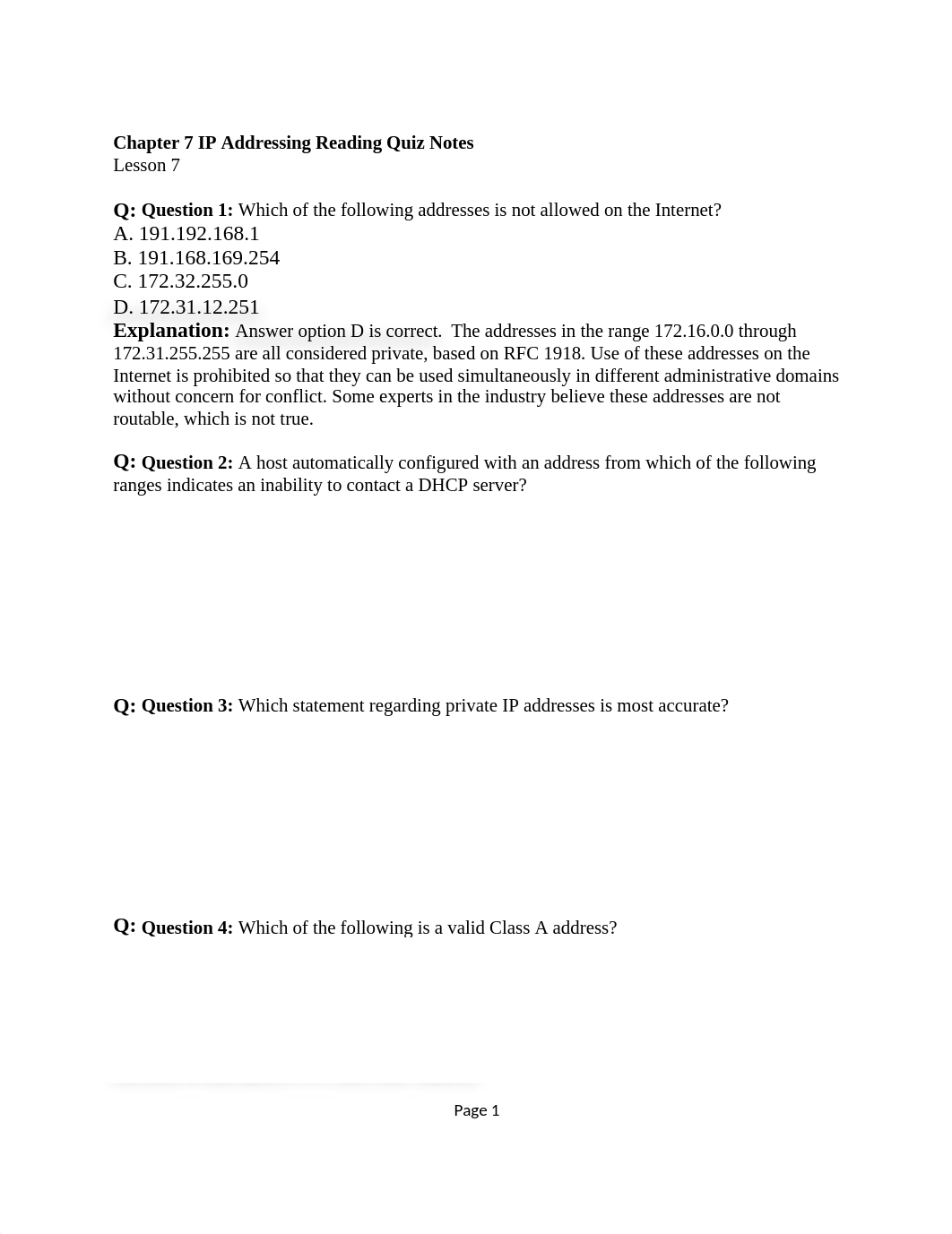 Chapter 7 IP Addressing Reading Quiz Note.docx_dyaz1aas64d_page1