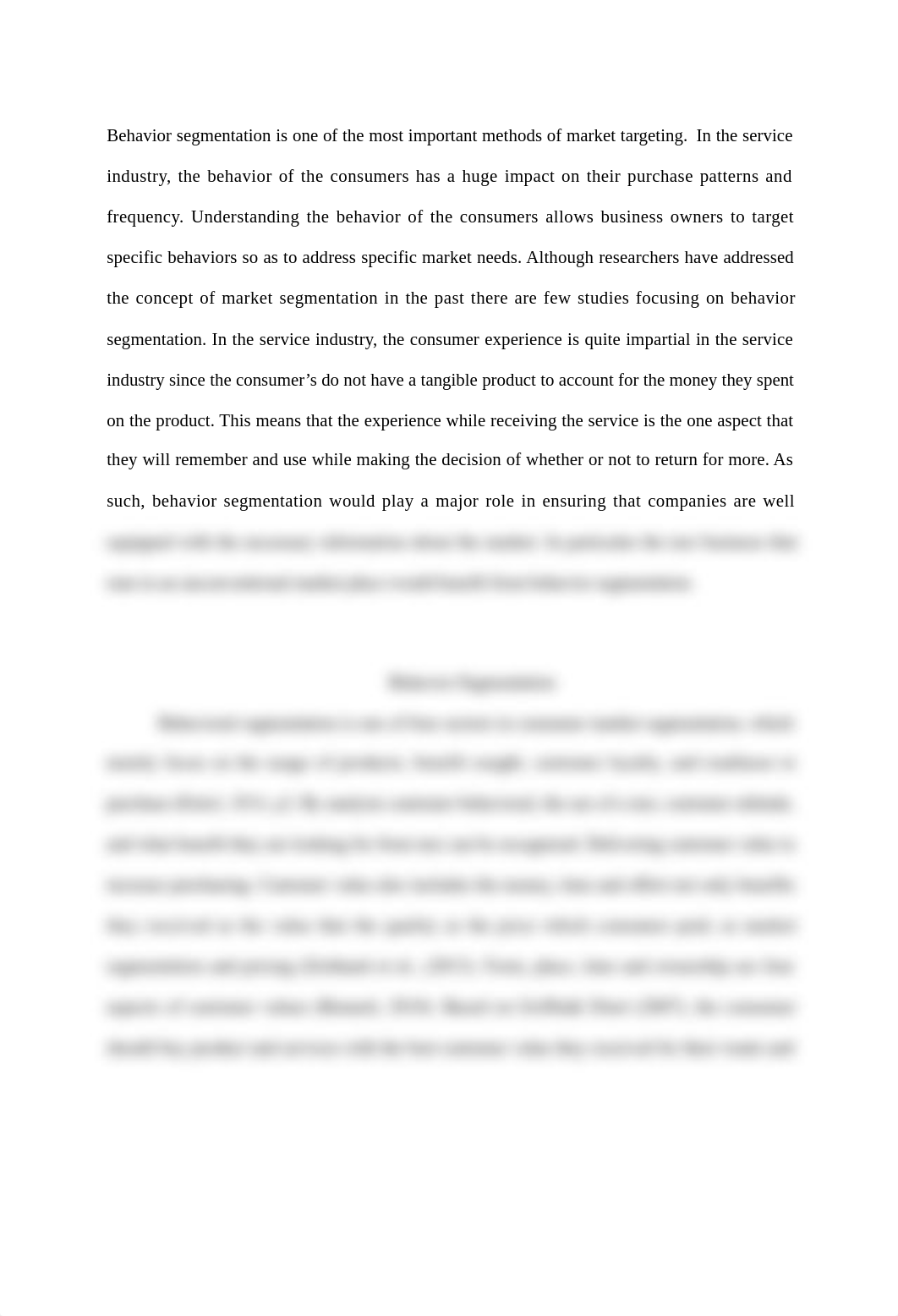 Behavior segmentation is one of the most important methods of market targeting.docx_dyb0305hn0d_page1