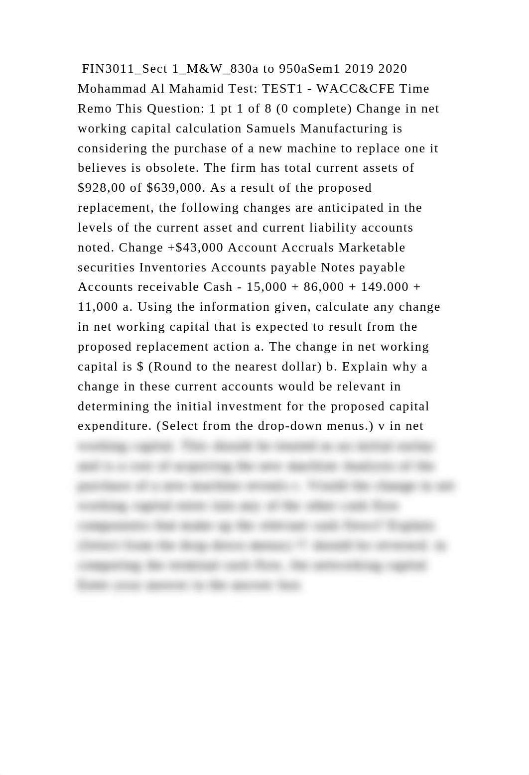 FIN3011_Sect 1_M&W_830a to 950aSem1 2019 2020 Mohammad Al Mahamid Tes.docx_dybh415ypyf_page2