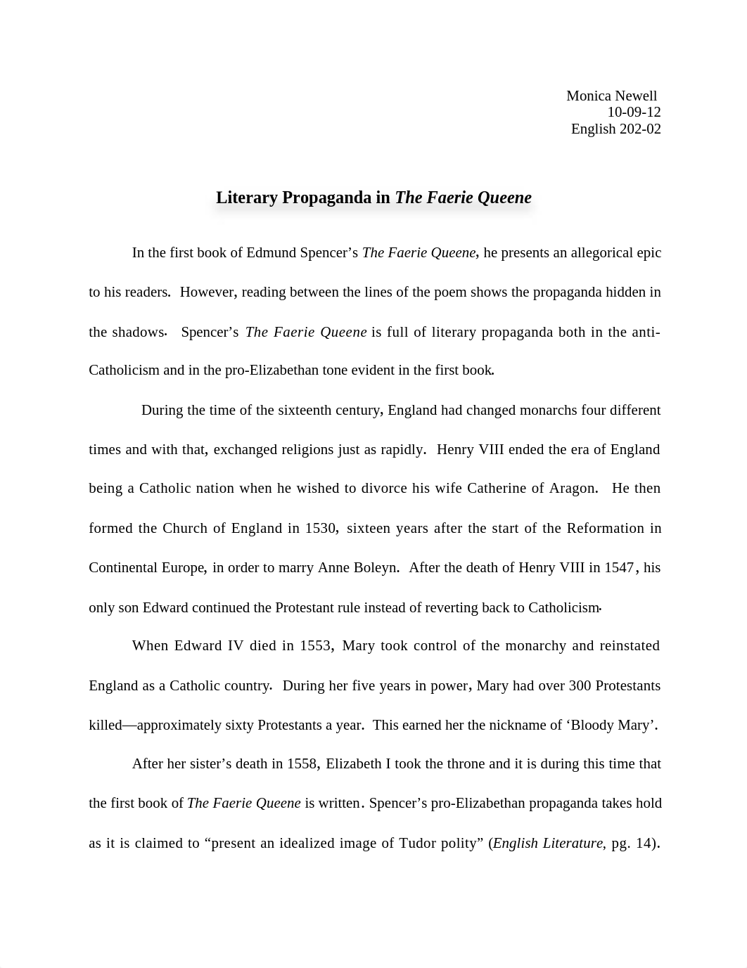 Essay on Literary Propeganda in The Fairie Queene_dybkoos540h_page1