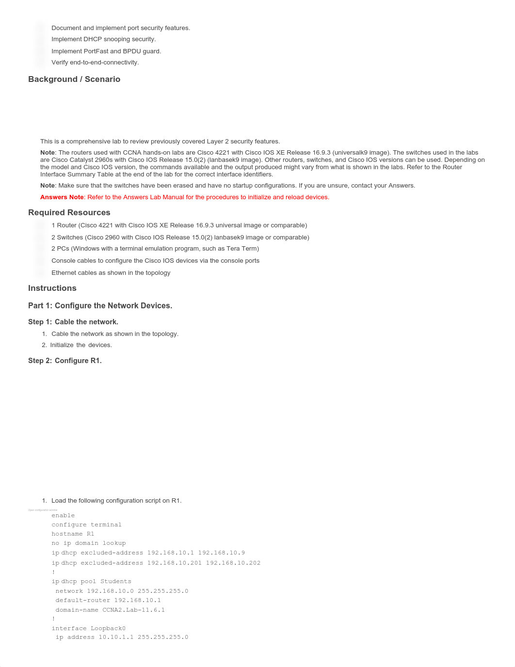 11.6.2 Lab - Switch Security Configuration Answers - Premium IT Exam Answers.pdf_dybub195v6y_page2