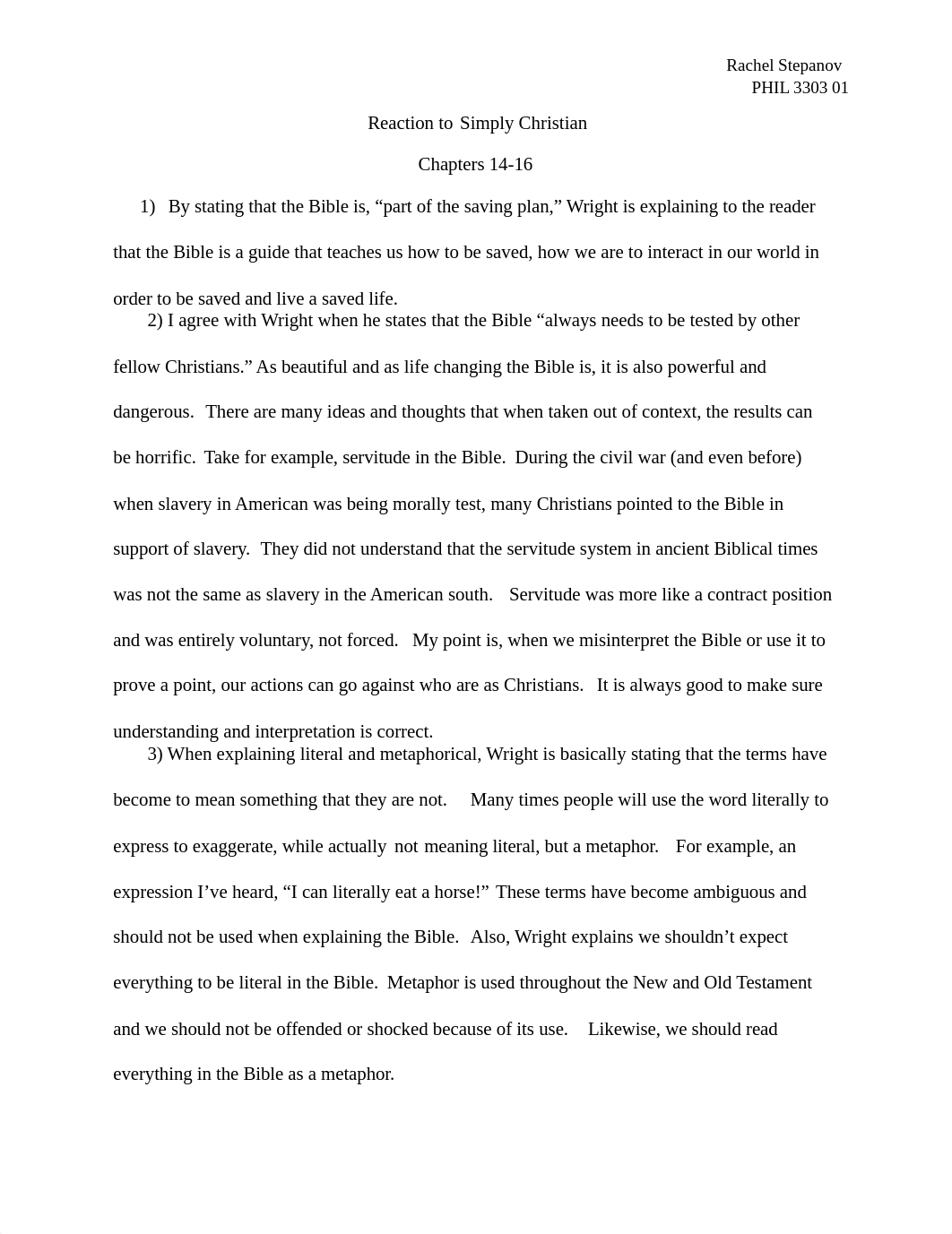 Reaction to Simply Christian Chapters 14-16.docx_dybuq7ycbpi_page1