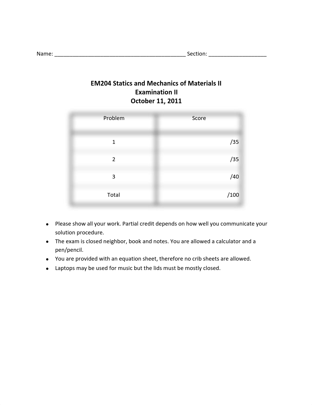 Exam 2 Fall 2011 on Statics and Mechanics of Materials 2_dycdufmlhv1_page1