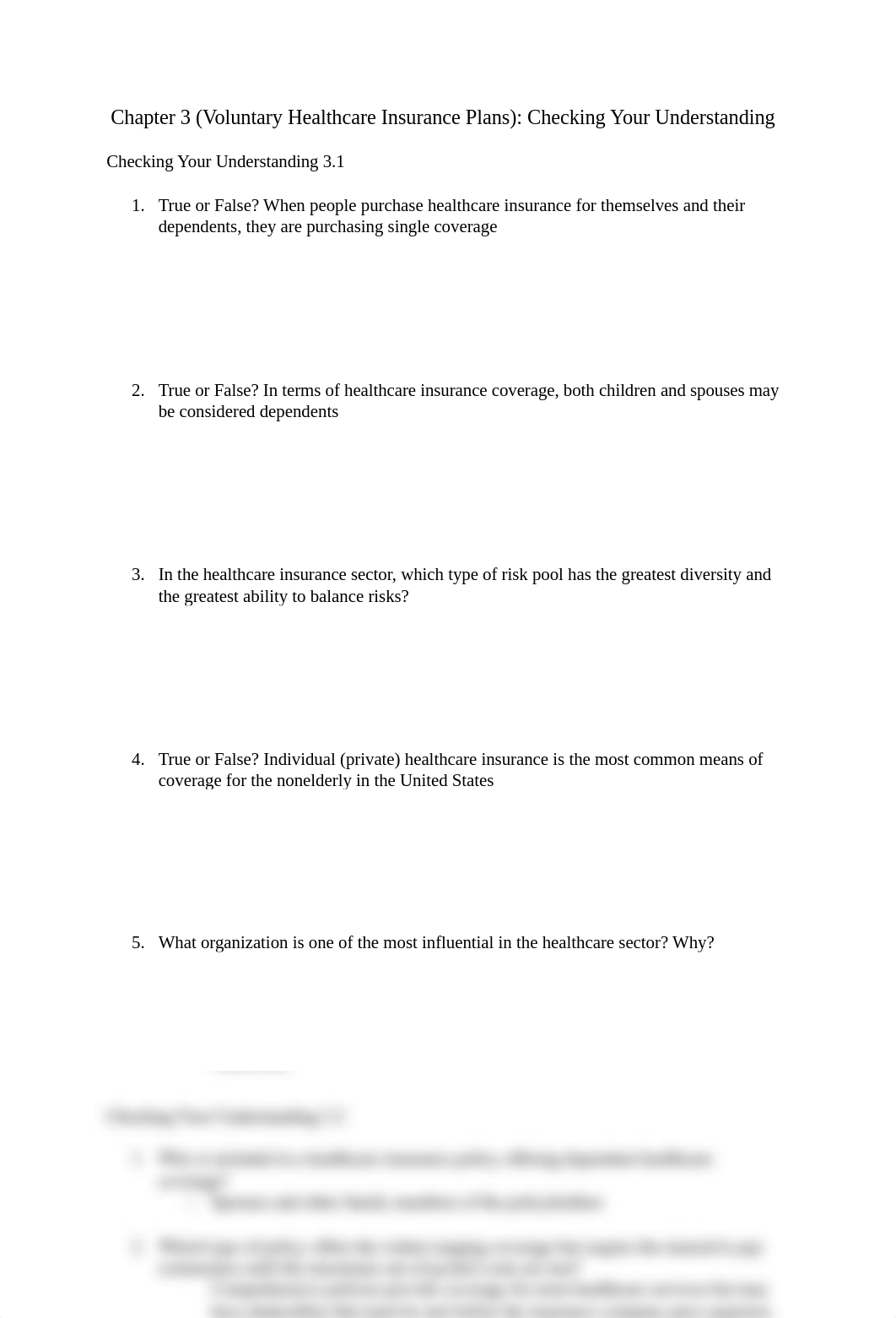 Chapter 3 (Voluntary Healthcare Insurance Plans) Checking Your Understanding.docx_dyddh7byg62_page1