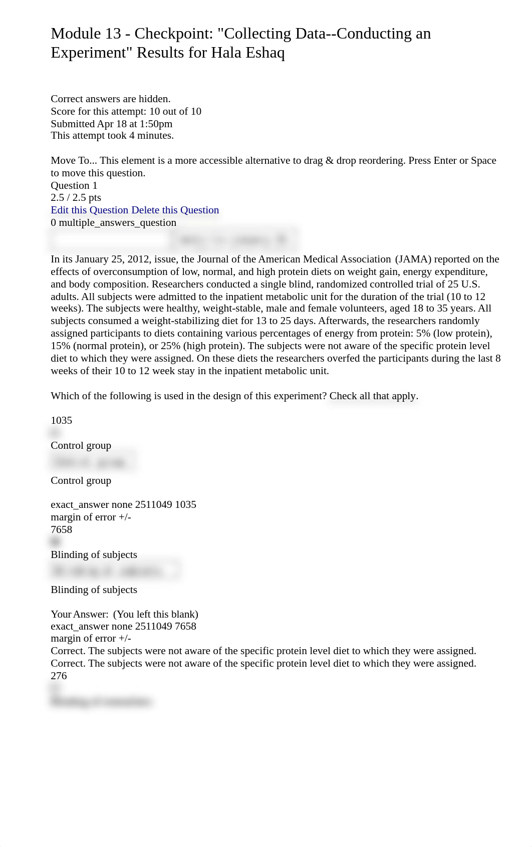 Hala Eshaq's Quiz History_ Module 13 - Checkpoint_ _Collecting Data--Conducting an Experiment_.html_dydhd4ilp5m_page2